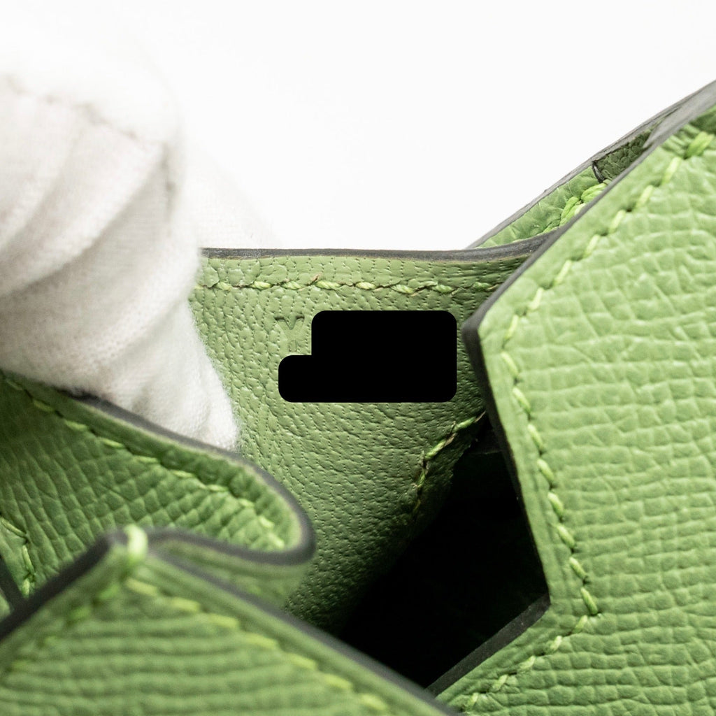 HERMES BIRKIN 25 EPSOM VERT CRIQUET SHW