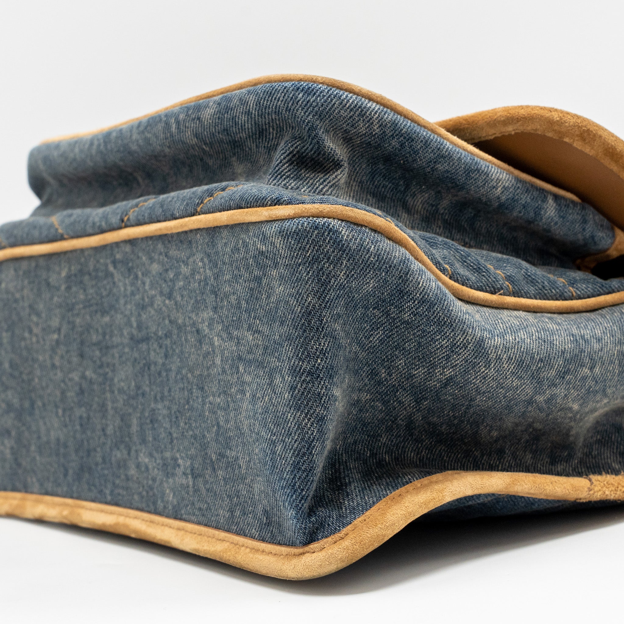 SAINT LAURENT/YSL NIKI SHOULDER BAG DENIM BLUE/ CINNAMON GHW