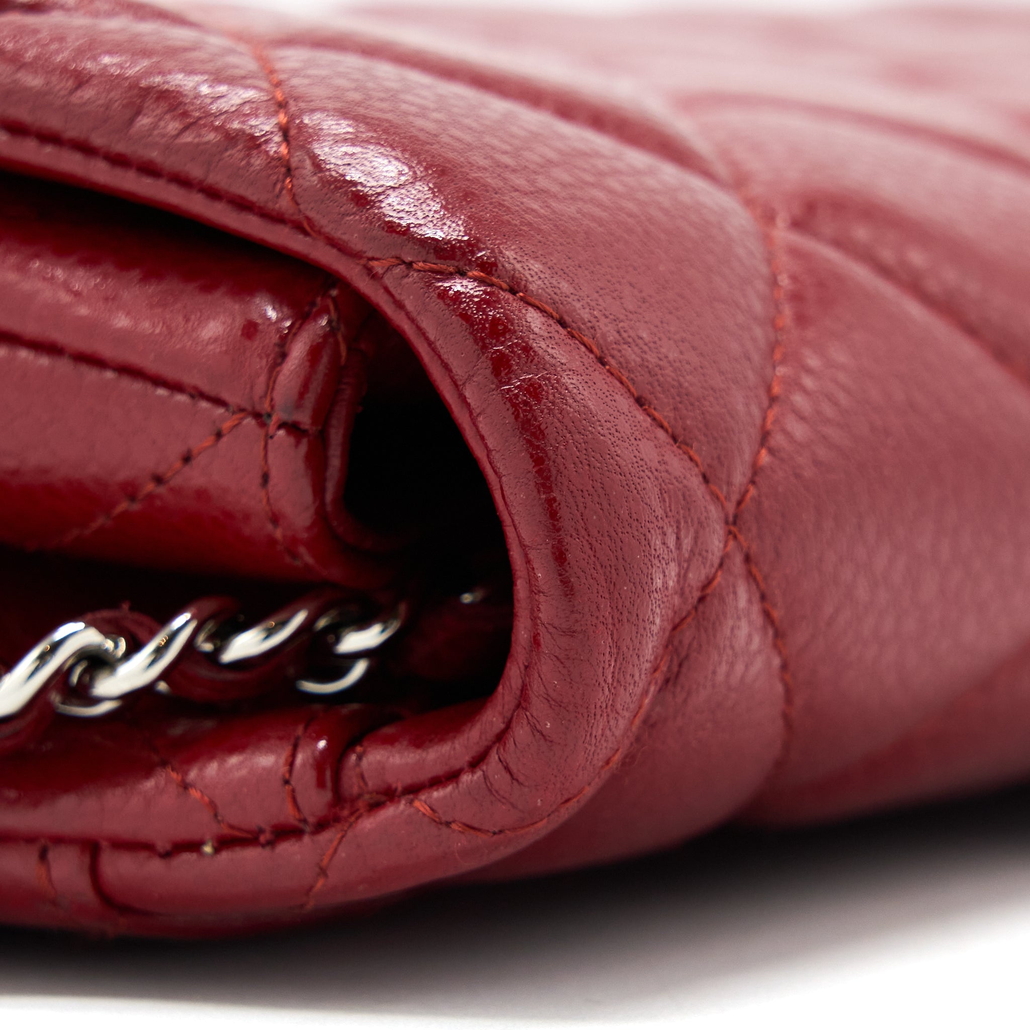 CHANEL CLASSIC TIMELESS FLAP CLUTCH WITH CHAIN CAVIAR RED SHW