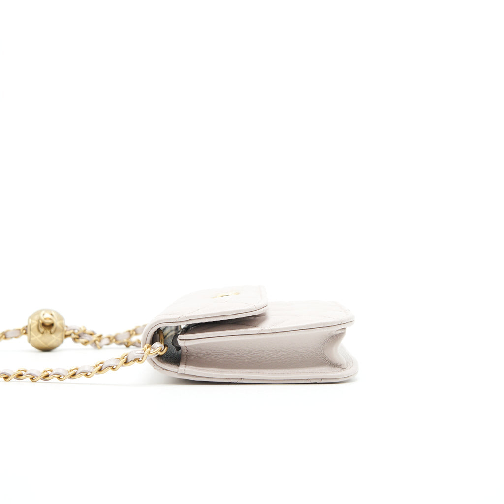 CHANEL 21B LILAC/ LIGHT PURPLE PEARL CRUSH MINI BELT BAG