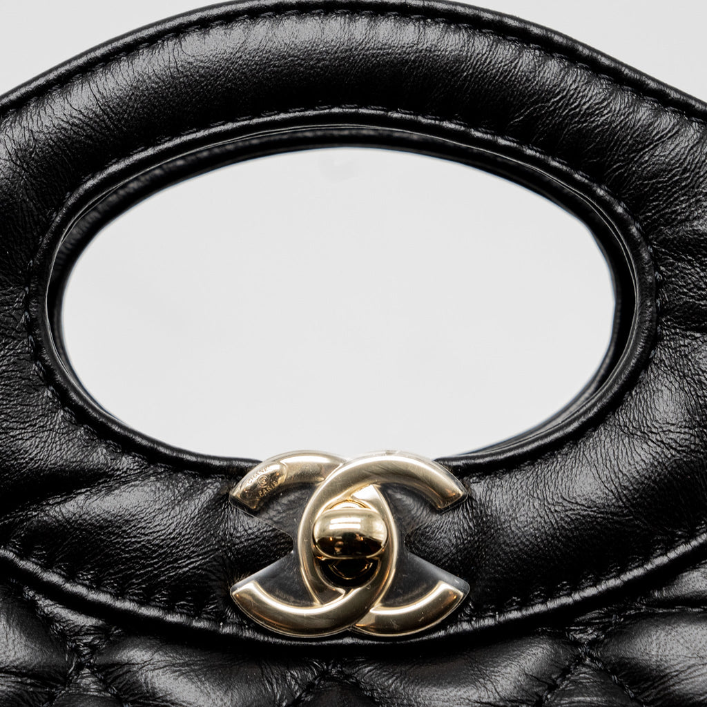 CHANEL 23A MINI 31 BAG CALFSKIN BLACK LGHW (MICROCHIP)