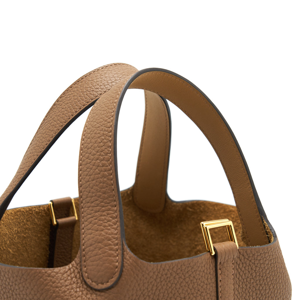 HERMES PICOTIN 18 LOCK BAG BISCUIT/ALEZAN GHW
