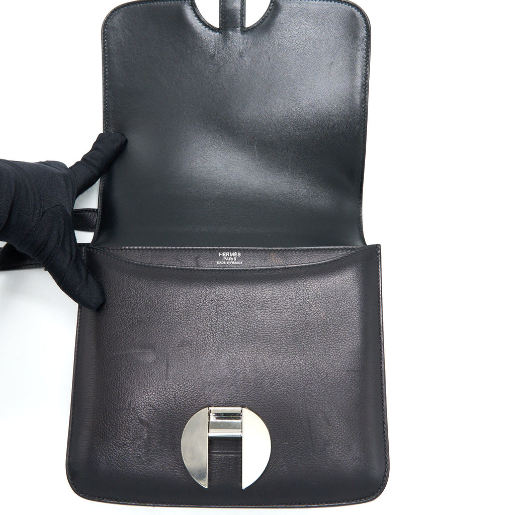 HERMES 2002 20 BAG EVERGRAIN BLACK SHW