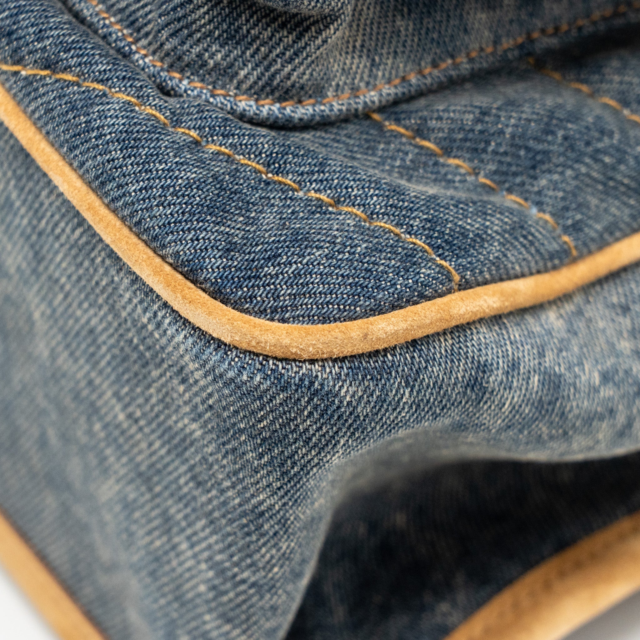 SAINT LAURENT/YSL NIKI SHOULDER BAG DENIM BLUE/ CINNAMON GHW