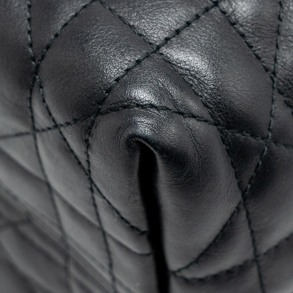 DIOR TOUJOURS VERTICAL NANO TOTE BAG CALFSKIN BLACK LGHW