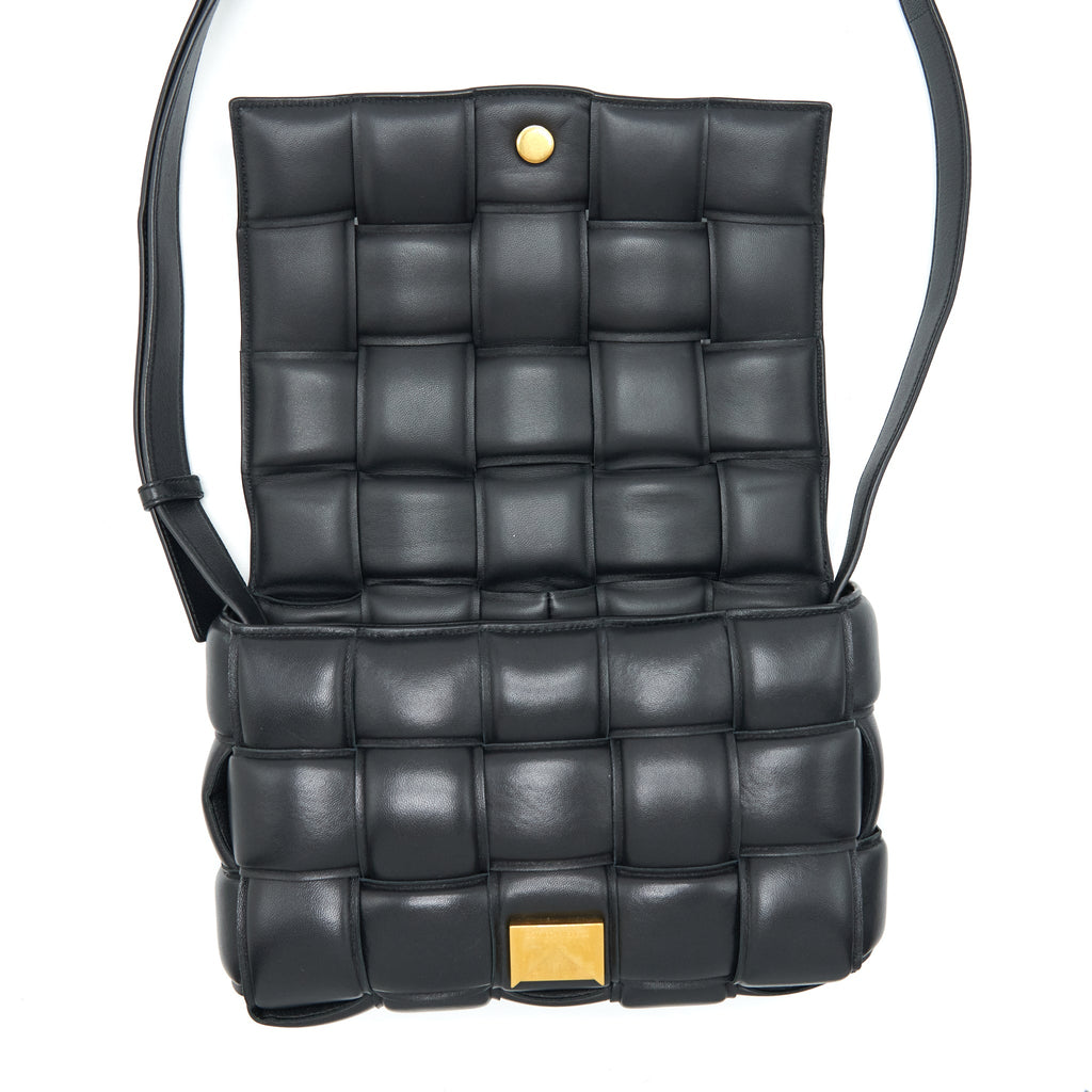 BOTTEGA VENETA PADDED CASSETTE BLACK GHW