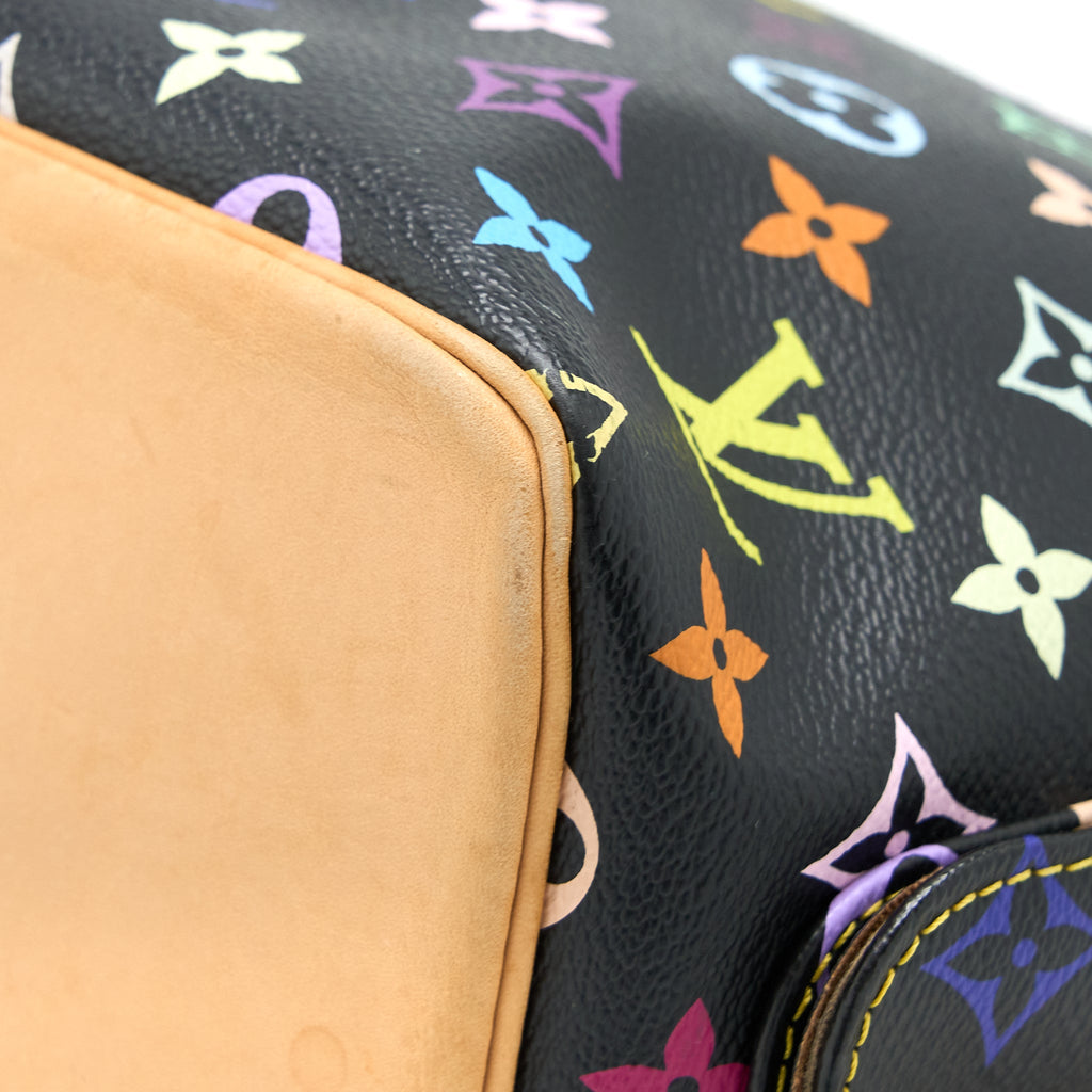 LOUIS VUITTON PETIT NOE BLACK MULTICOLOUR MONOGRAM CANVAS GHW