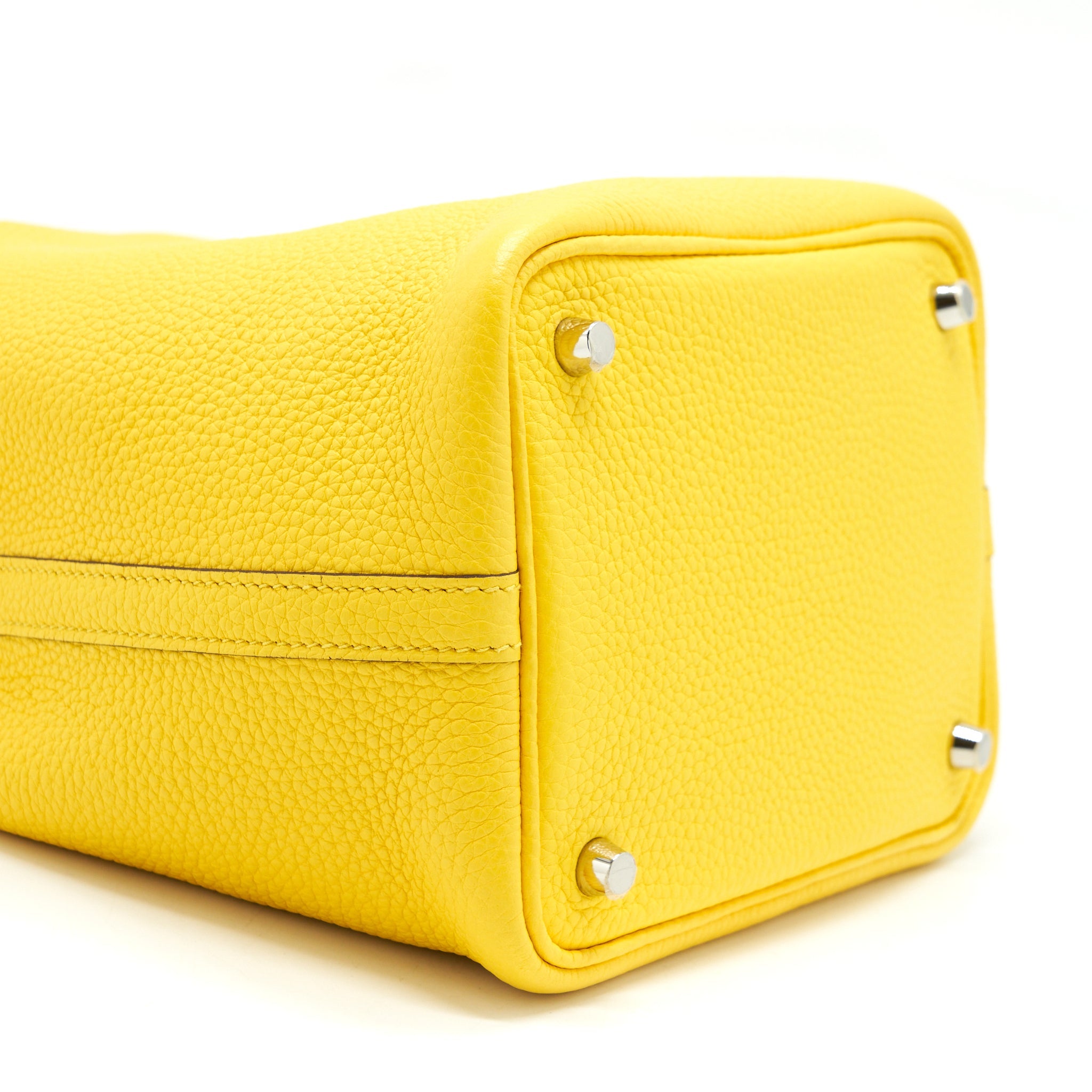 HERMES PICOTIN 18 LOCK BAG CLEMENCE JAUNE DE NAPLES SHW