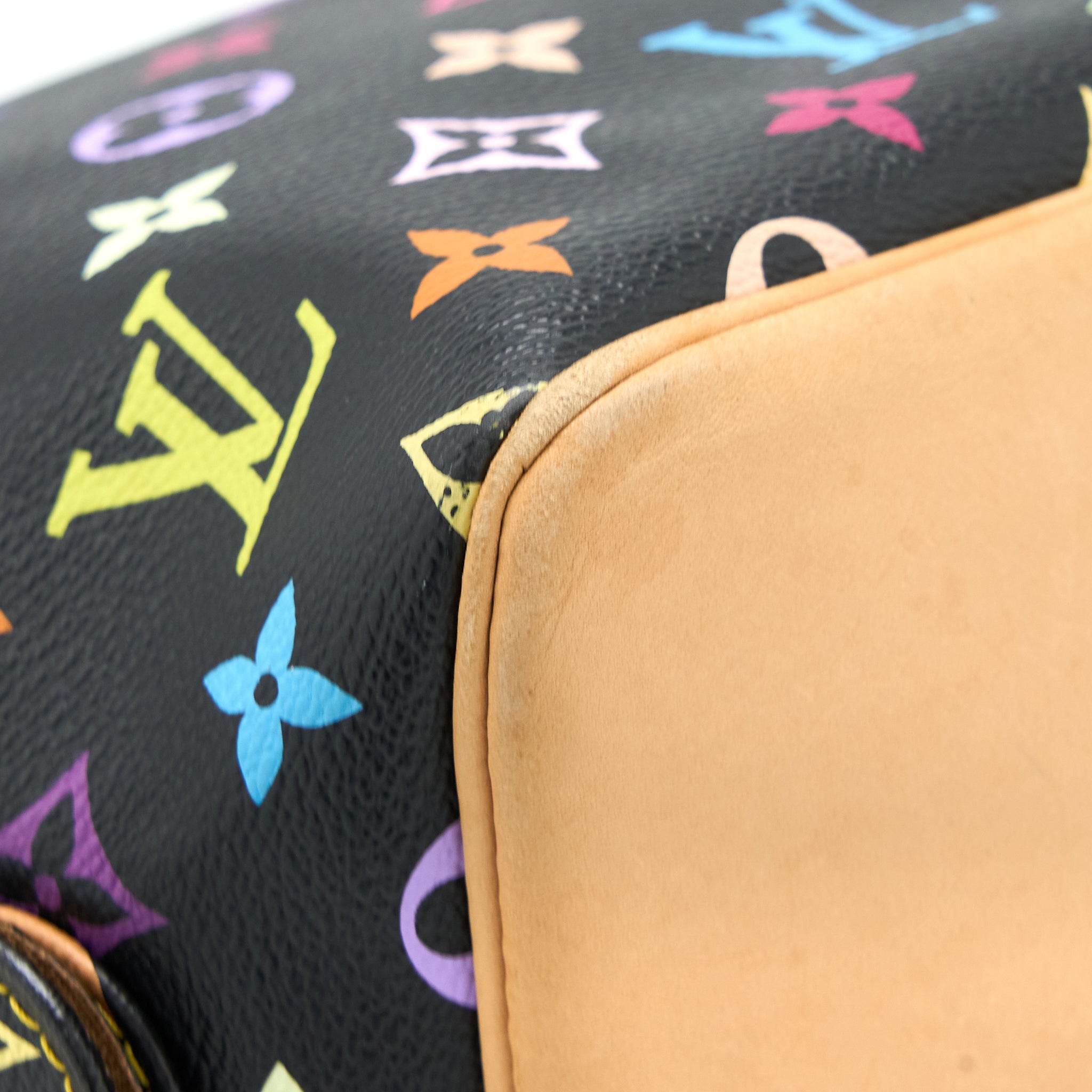 LOUIS VUITTON PETIT NOE BLACK MULTICOLOUR MONOGRAM CANVAS GHW