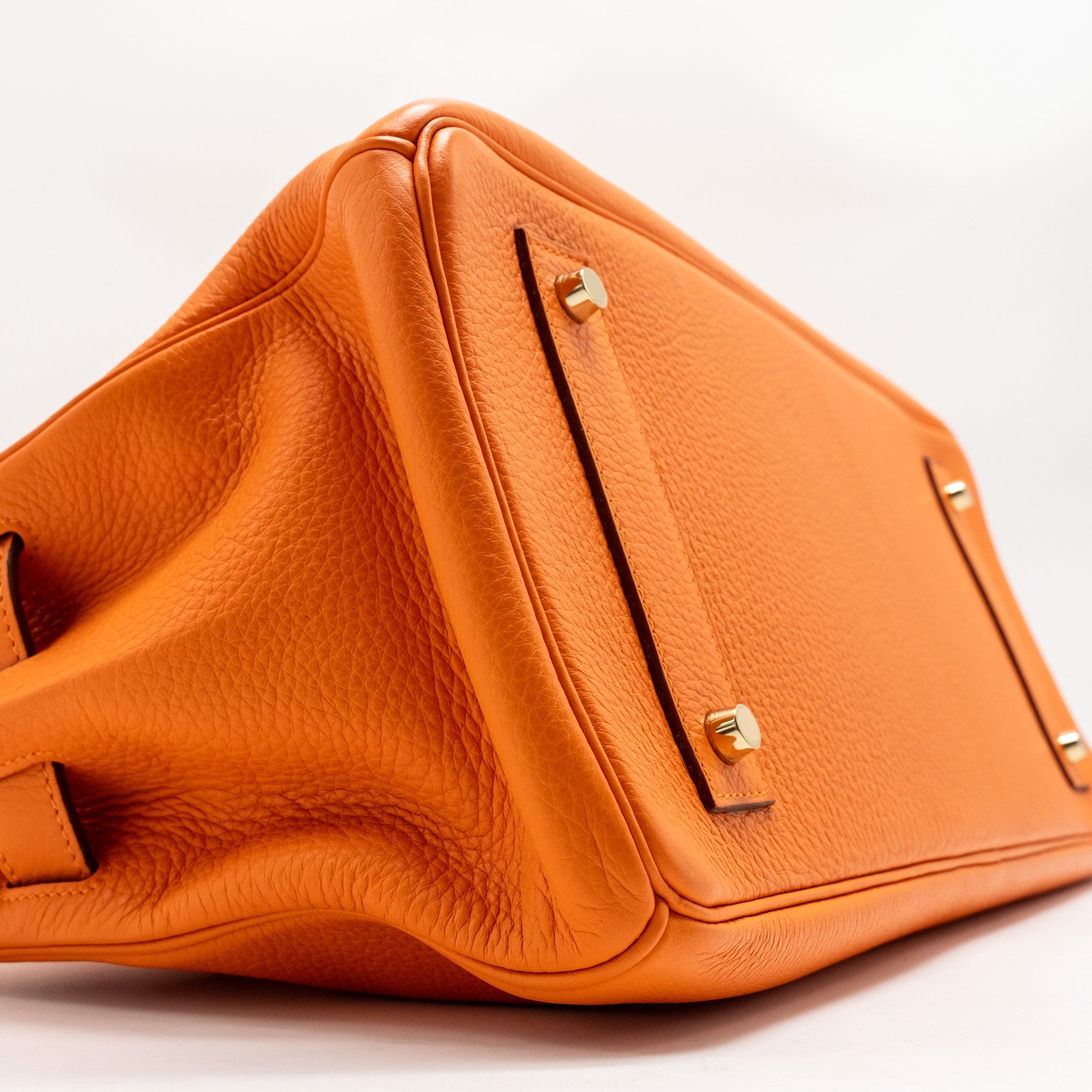 HERMES SHOULDER BIRKIN 42 CLEMENCE ORANGE SHW