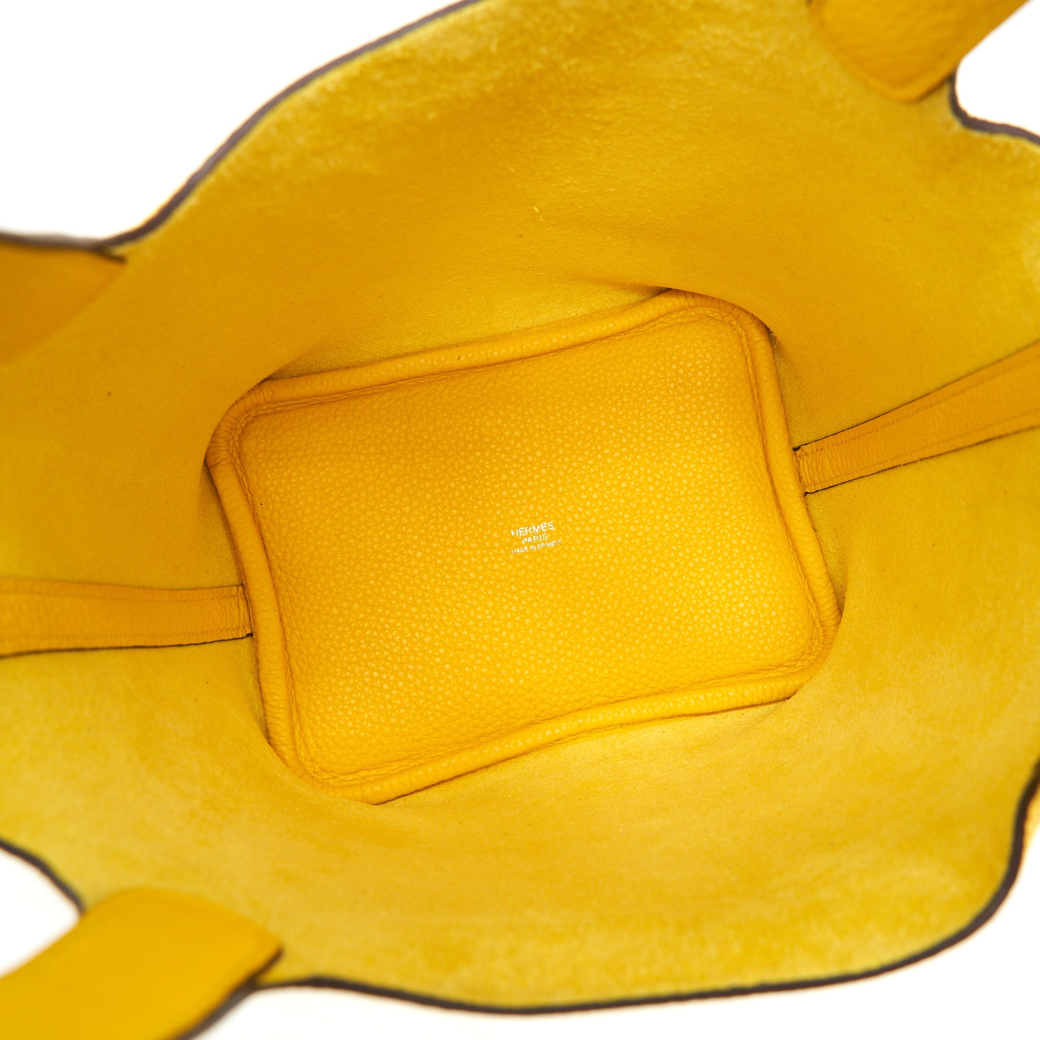 HERMES PICOTIN 18 LOCK BAG CLEMENCE JAUNE DE NAPLES SHW