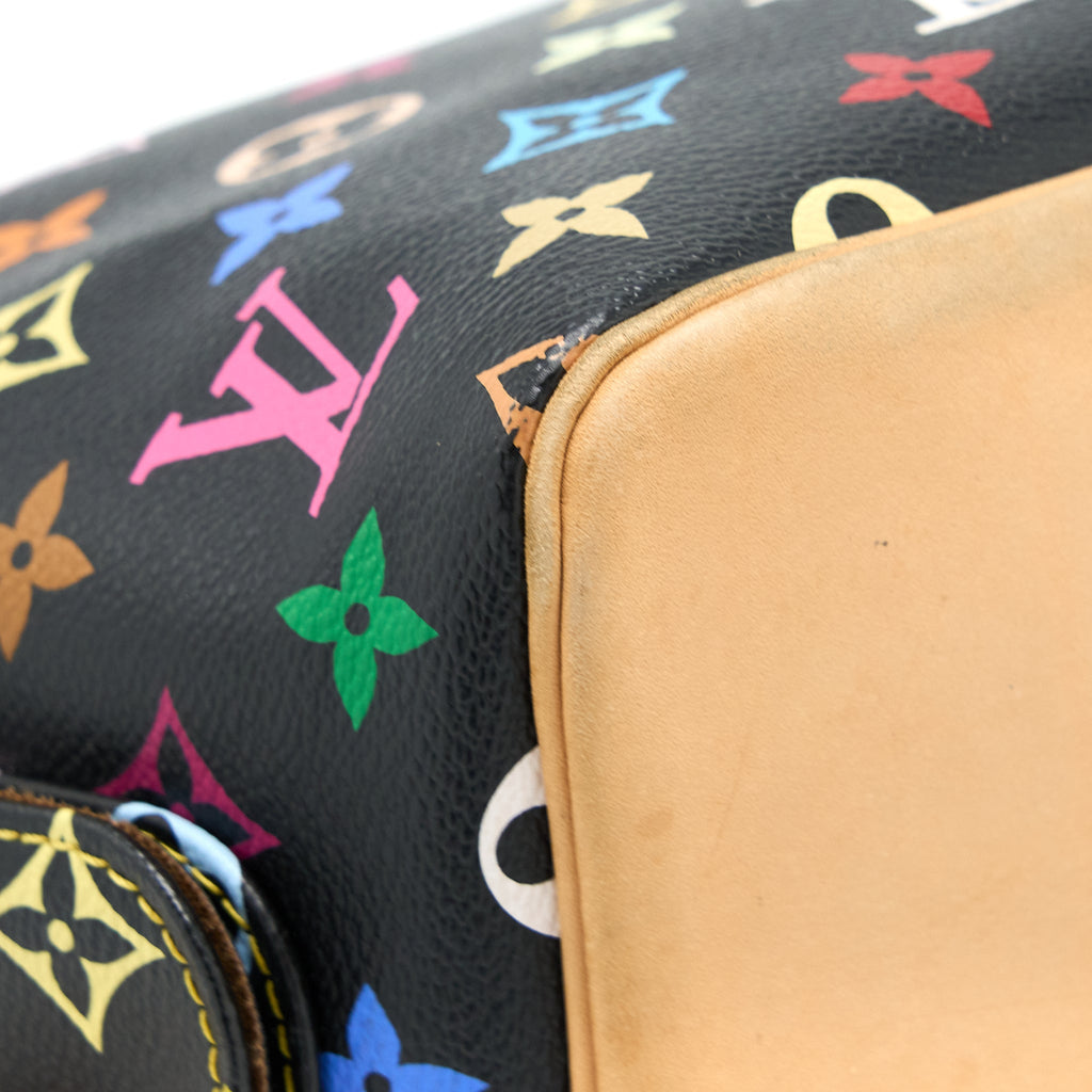 LOUIS VUITTON PETIT NOE BLACK MULTICOLOUR MONOGRAM CANVAS GHW