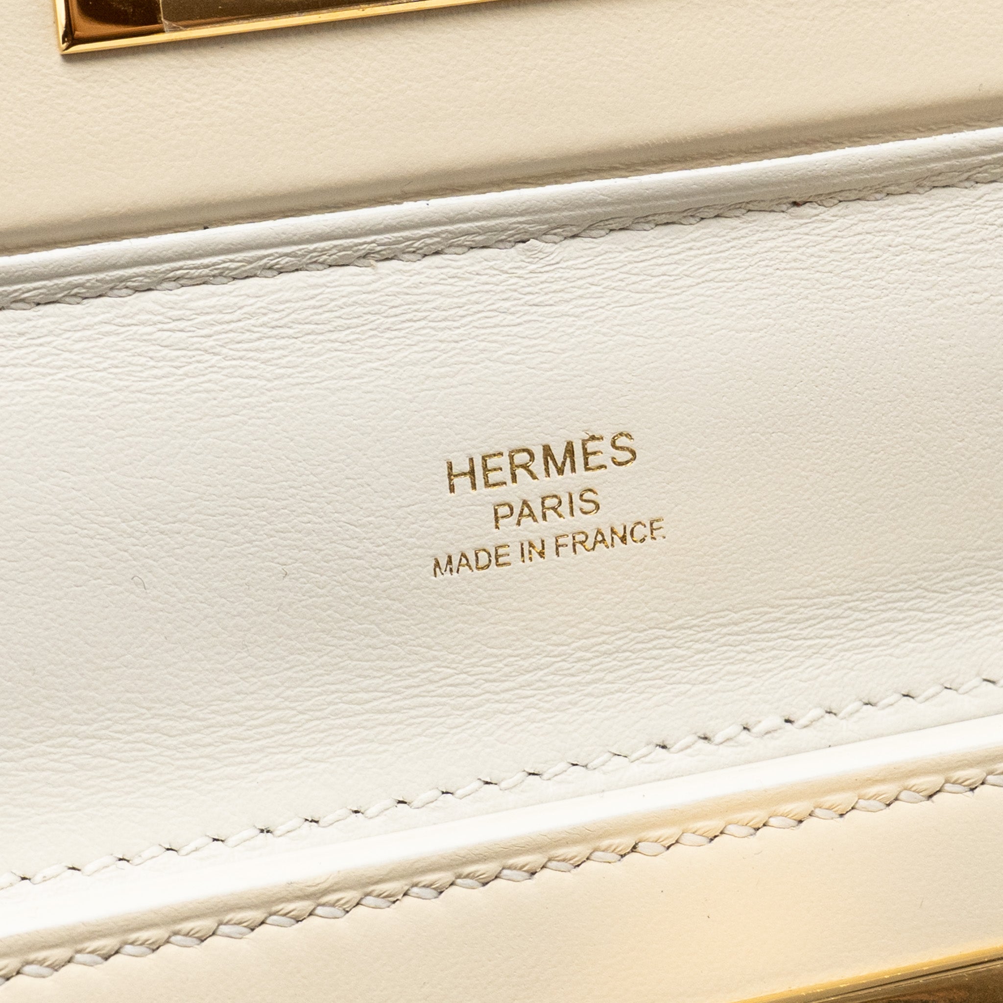 HERMES MINI 2424 24/24-21 BAG EVERCOLOR/SWIFT BLANC / NATA GHW