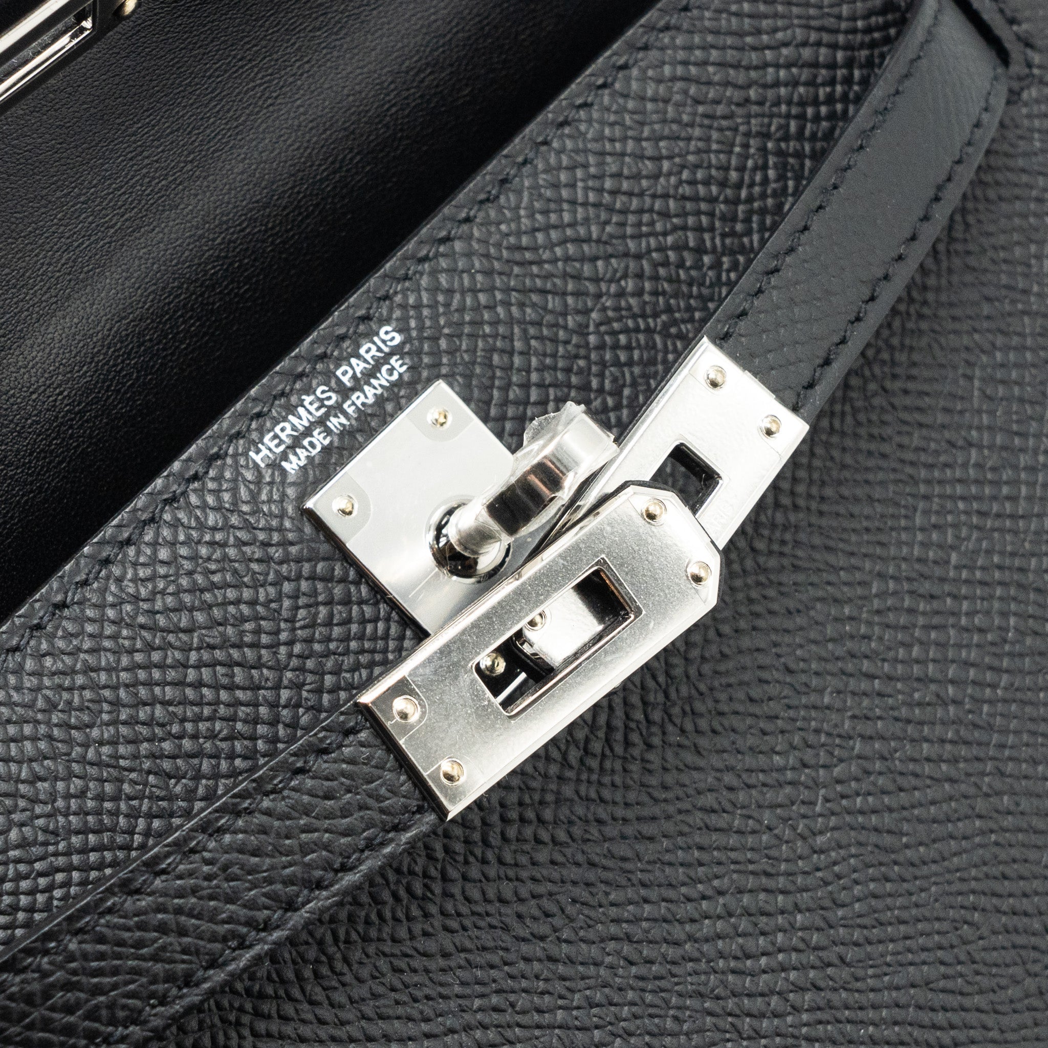 HERMES MINI KELLY II EPSOM BLACK SHW