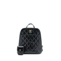 CHANEL 22A QUILTED BACKPACK SHINY CALFSKIN BLACK LGHW (MICROCHIP)