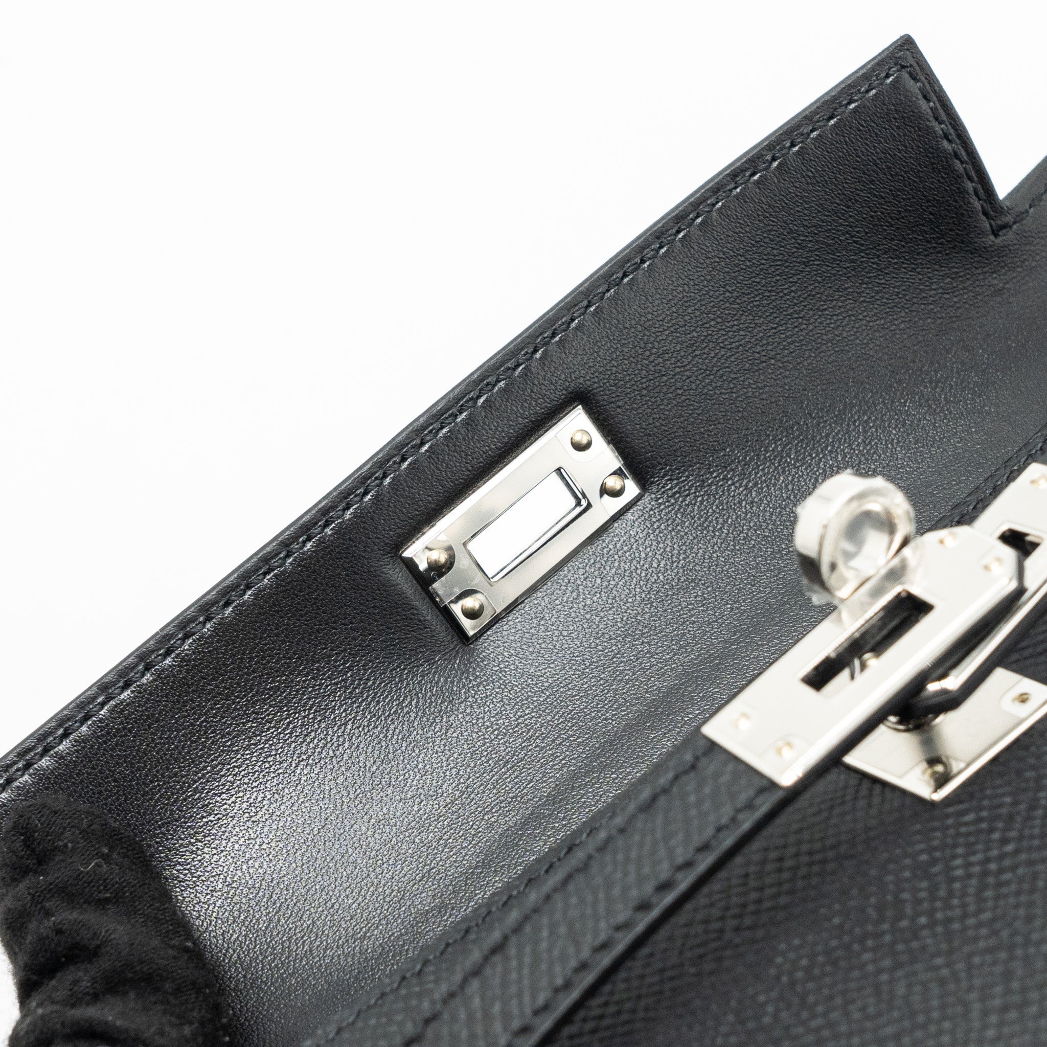 HERMES MINI KELLY II EPSOM BLACK SHW