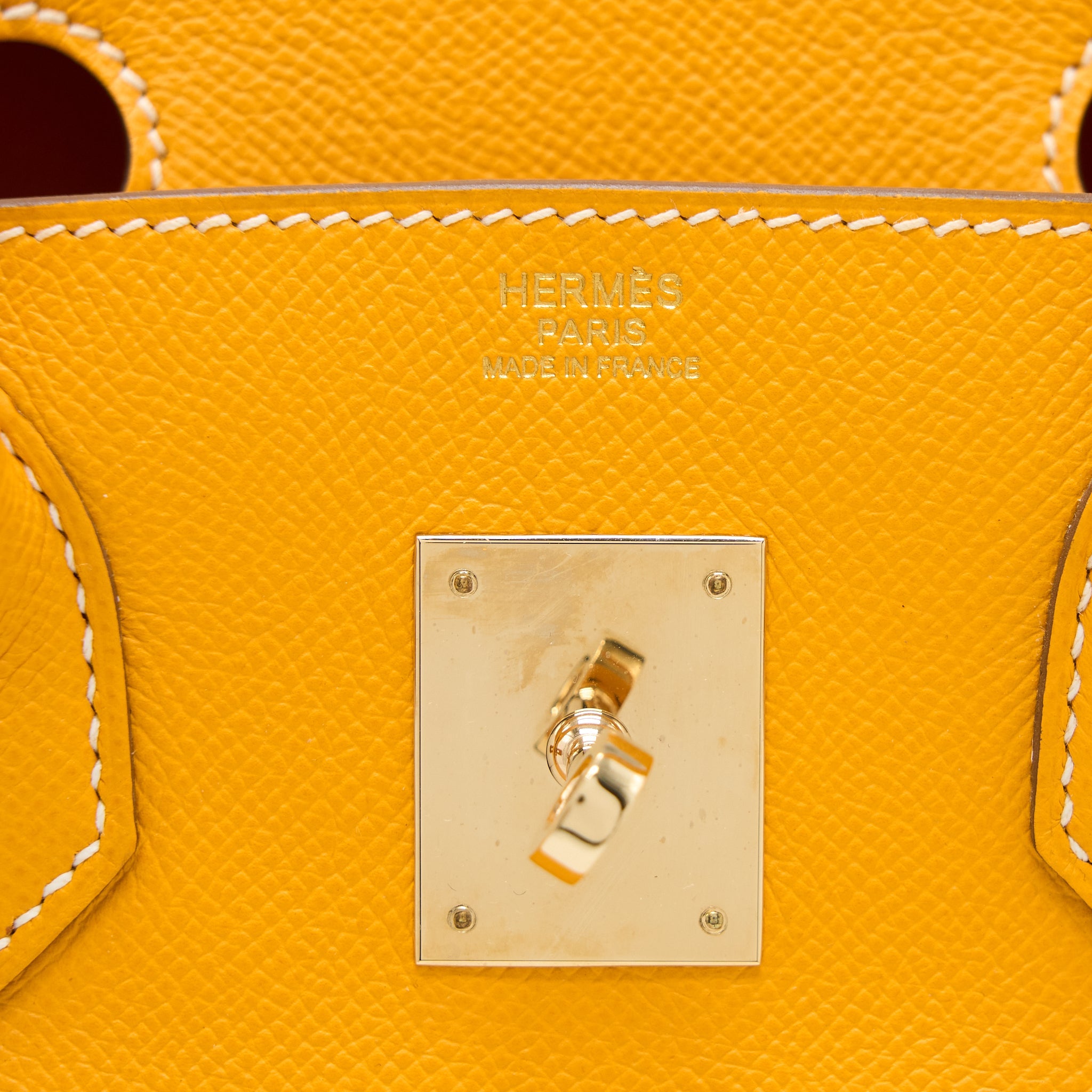 HERMES BIRKIN 30 EPSOM 9V JAUNE D’OR LGHW