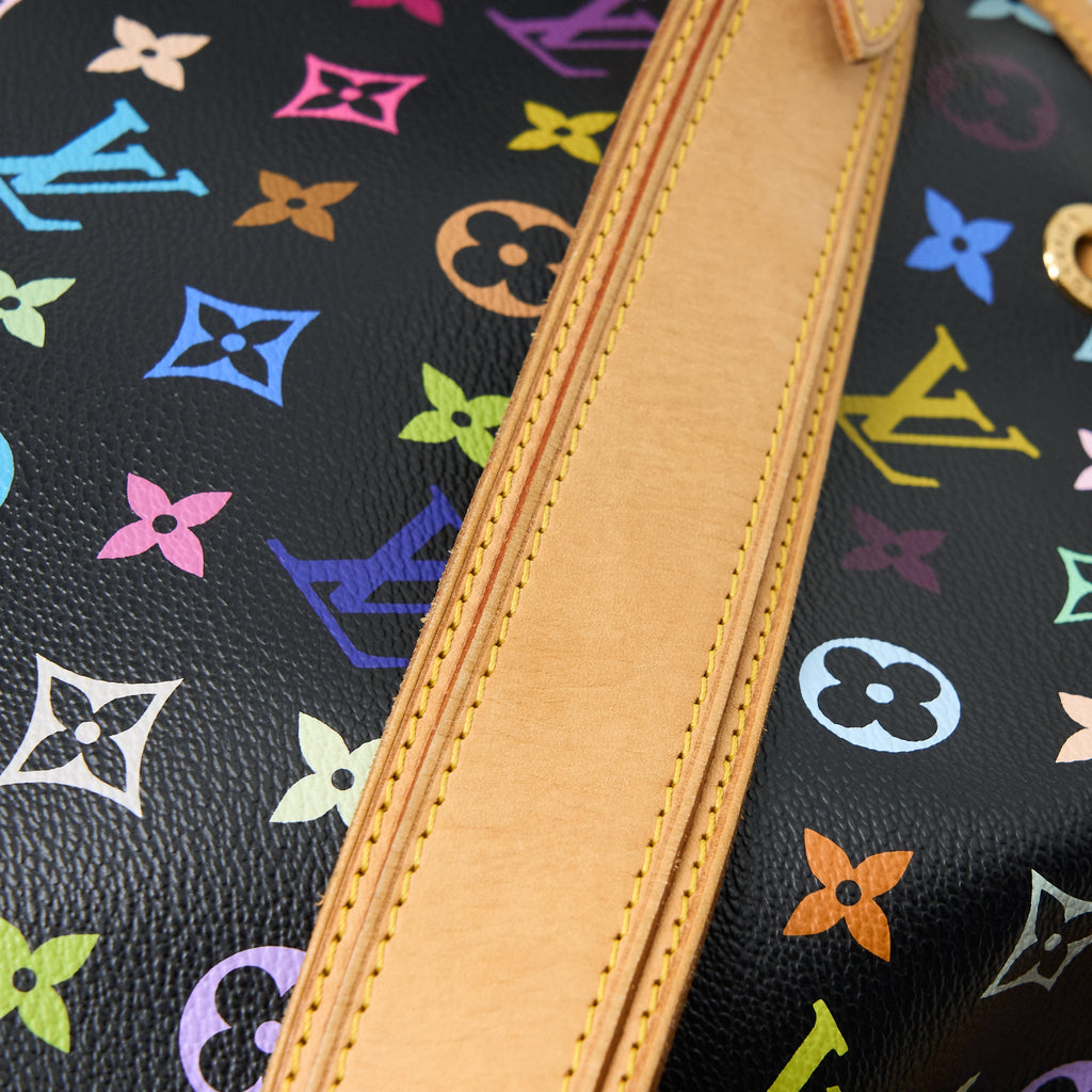 LOUIS VUITTON PETIT NOE BLACK MULTICOLOUR MONOGRAM CANVAS GHW