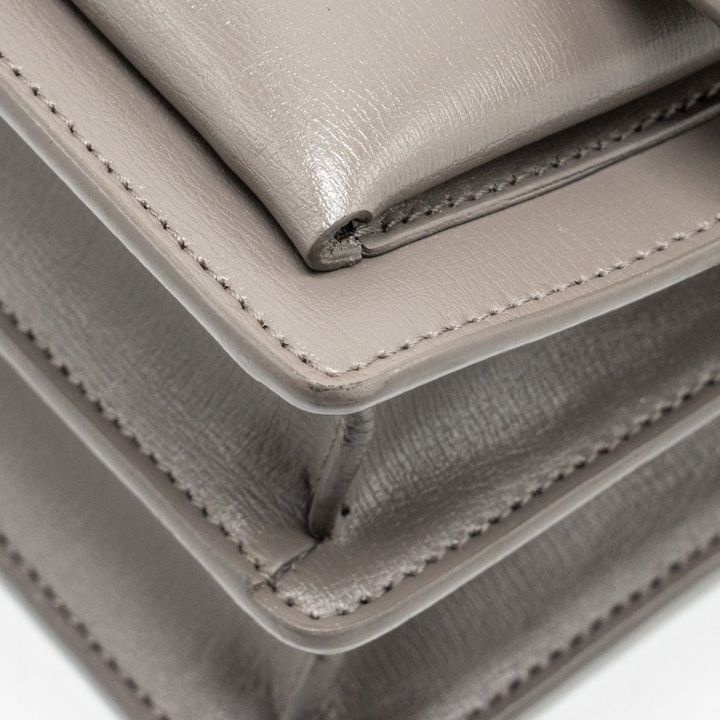 SAINT LAURENT / YSL MEDIUM SUNSET BAG CALFSKIN GREY SHW