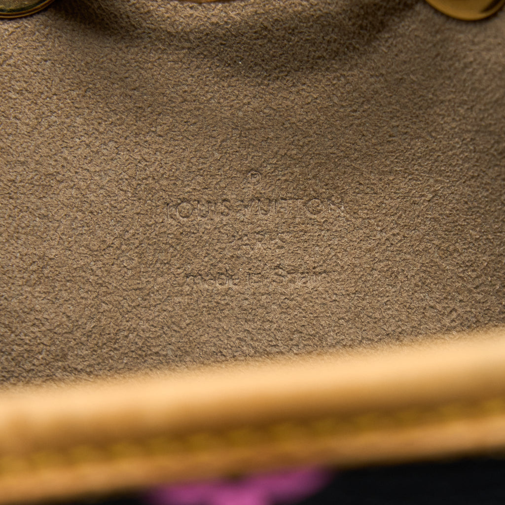 LOUIS VUITTON PETIT NOE BLACK MULTICOLOUR MONOGRAM CANVAS GHW