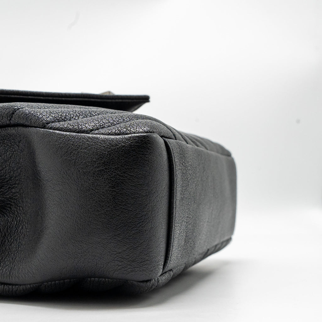 SAINT LAURENT/YSL MEDIUM COLLEGE BAG LAMBSKIN BLACK SHW
