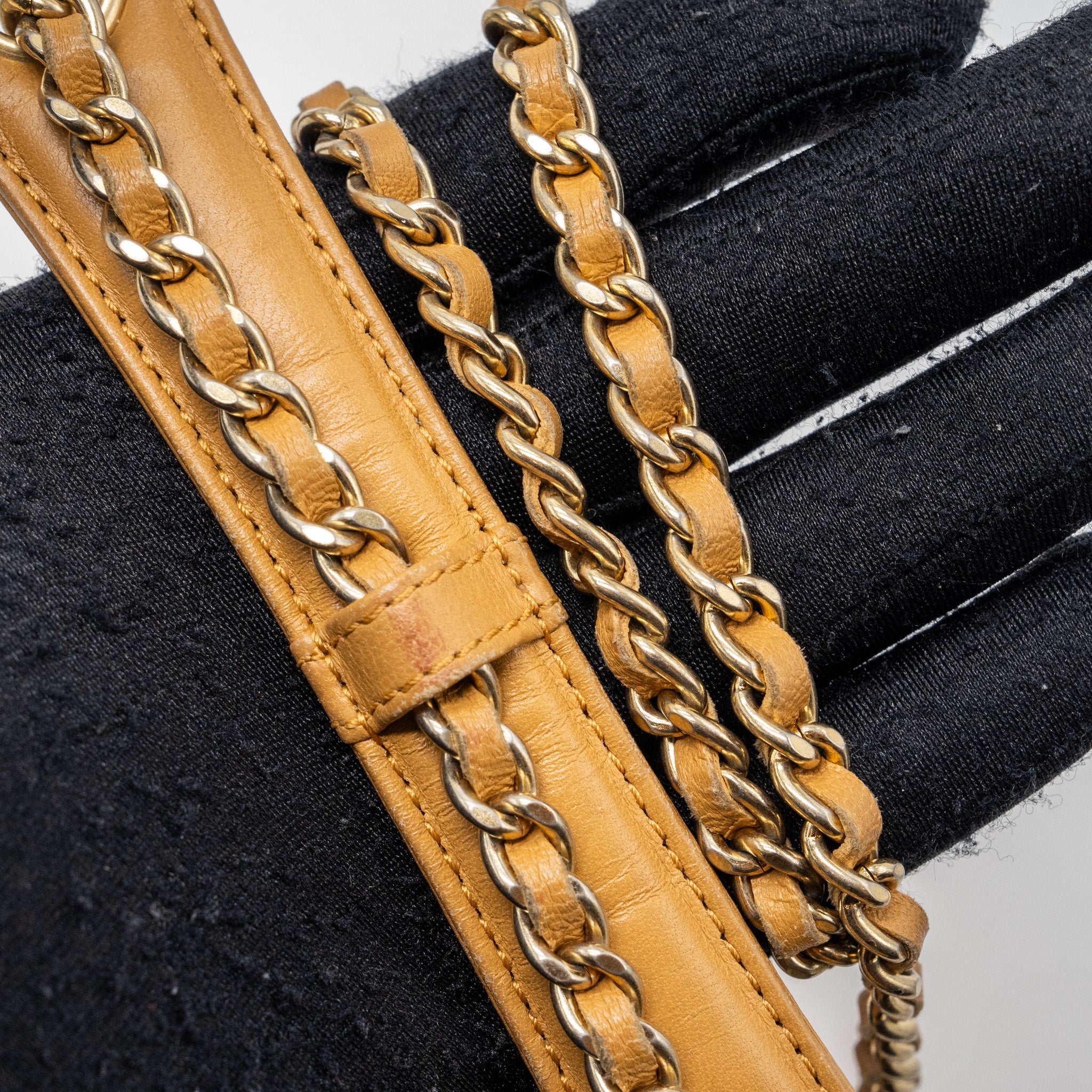 CHANEL QUILTED FLAP BAG LAMBSKIN BEIGE GHW