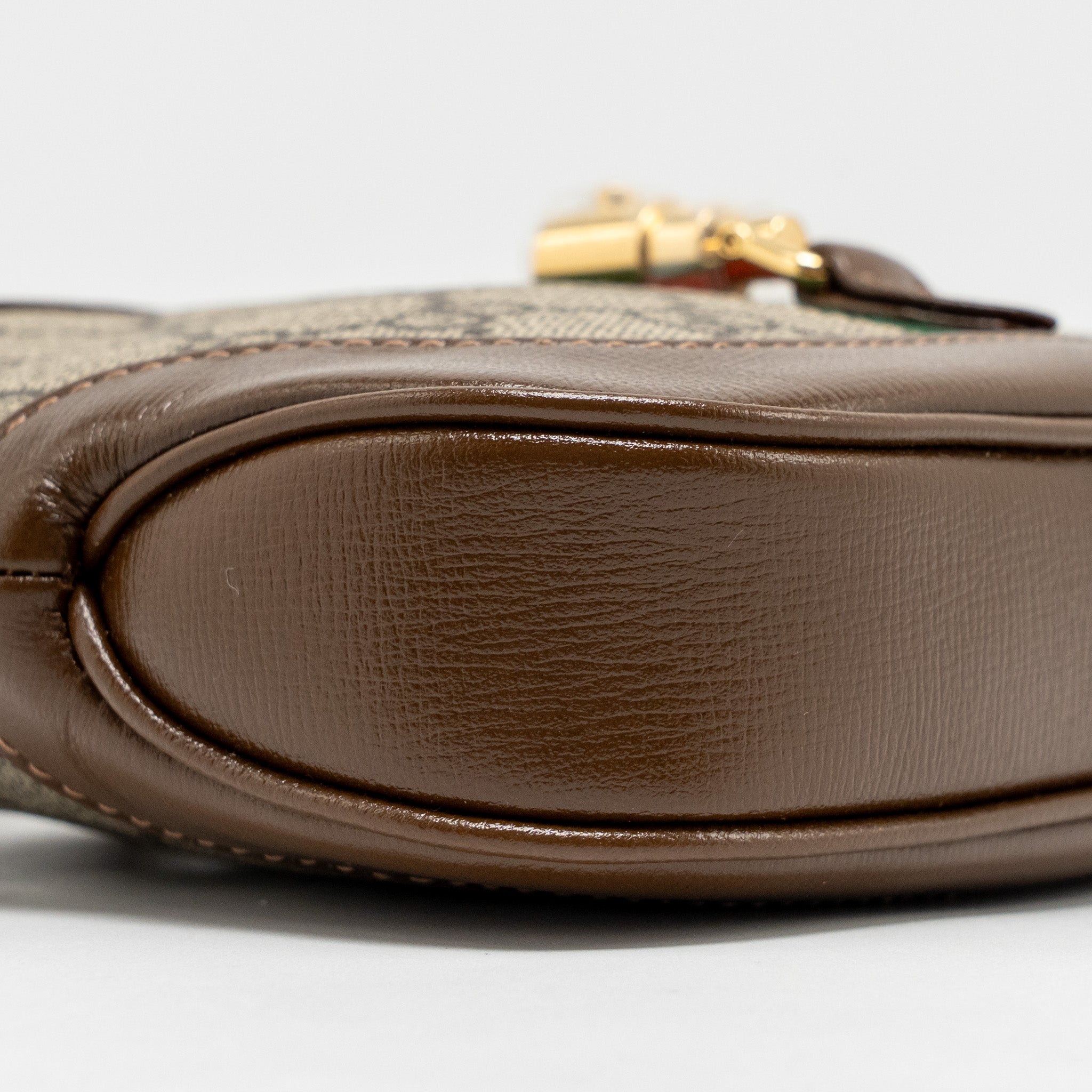 GUCCI JACKIE 1961 MINI SHOULDER BAG GG SUPREME CANVAS/CALFSKIN BROWN/MULTICOLOUR GHW