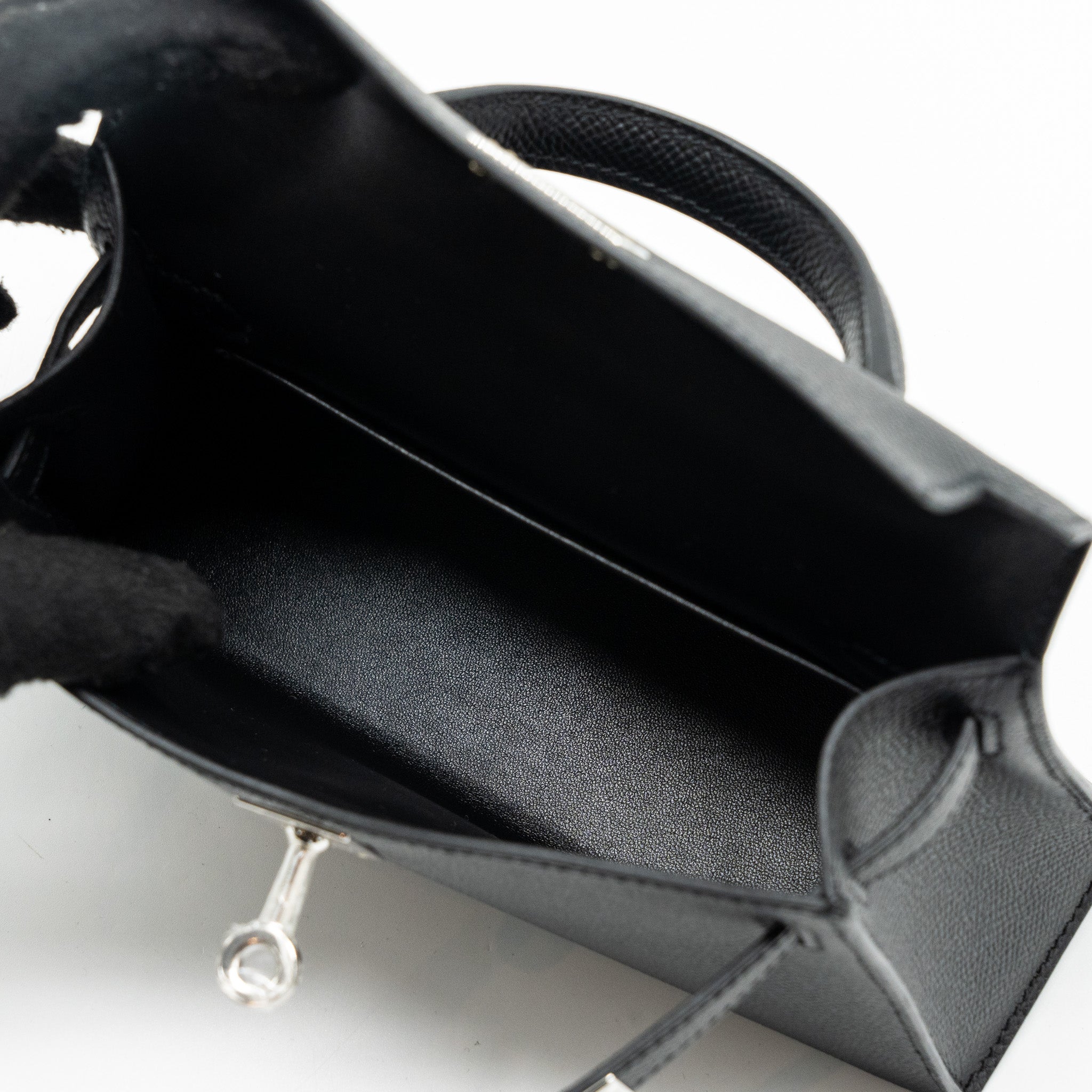 HERMES MINI KELLY II EPSOM BLACK SHW