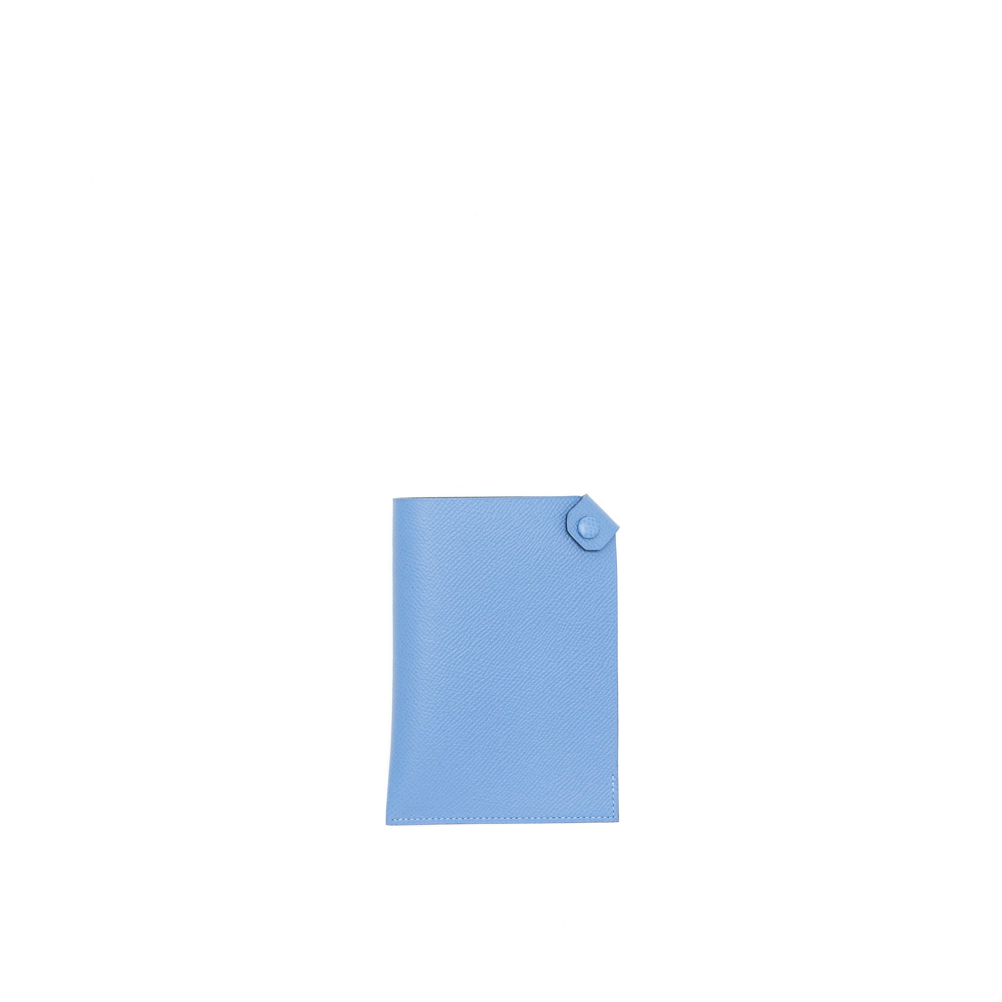 HERMES TARMAC PASSPORT HOLDER BLUE