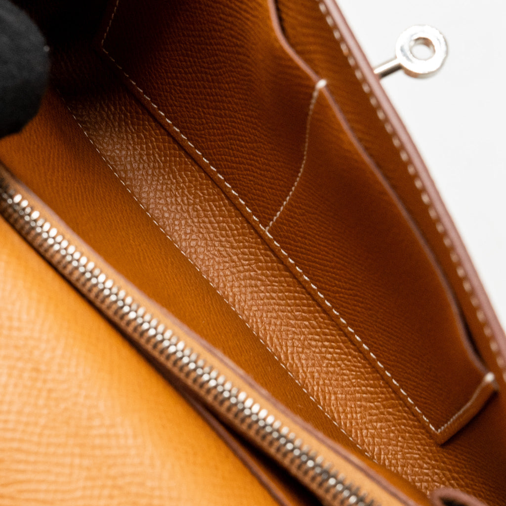 HERMES KELLY TO GO EPSOM GOLD SHW