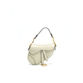 DIOR SMALL SADDLE BAG WHITE GHW