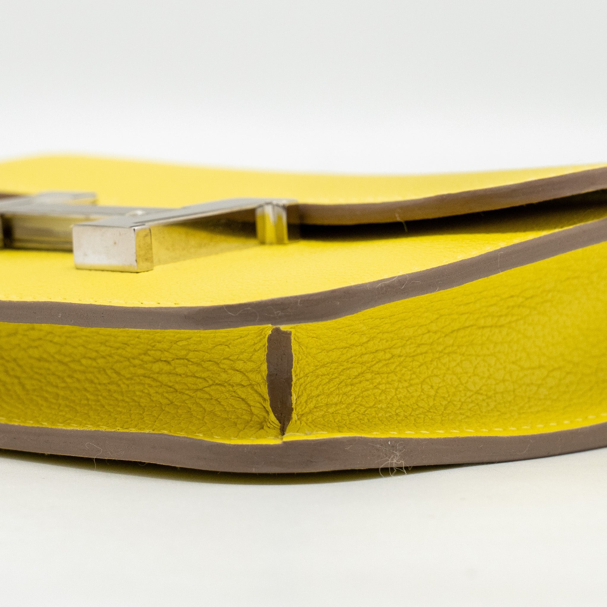 HERMES CONSTANCE SLIM EVERCOLOR JAUNE CITRON SHW