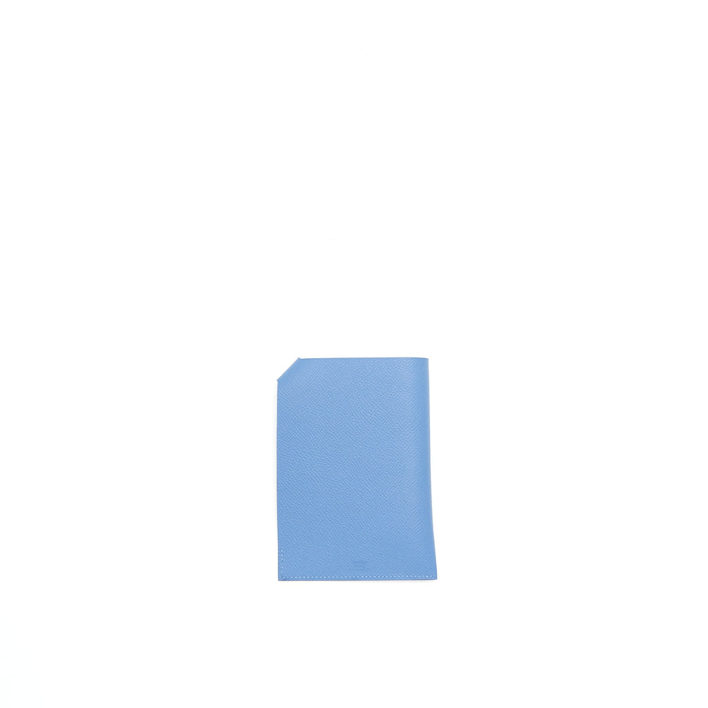 HERMES TARMAC PASSPORT HOLDER BLUE