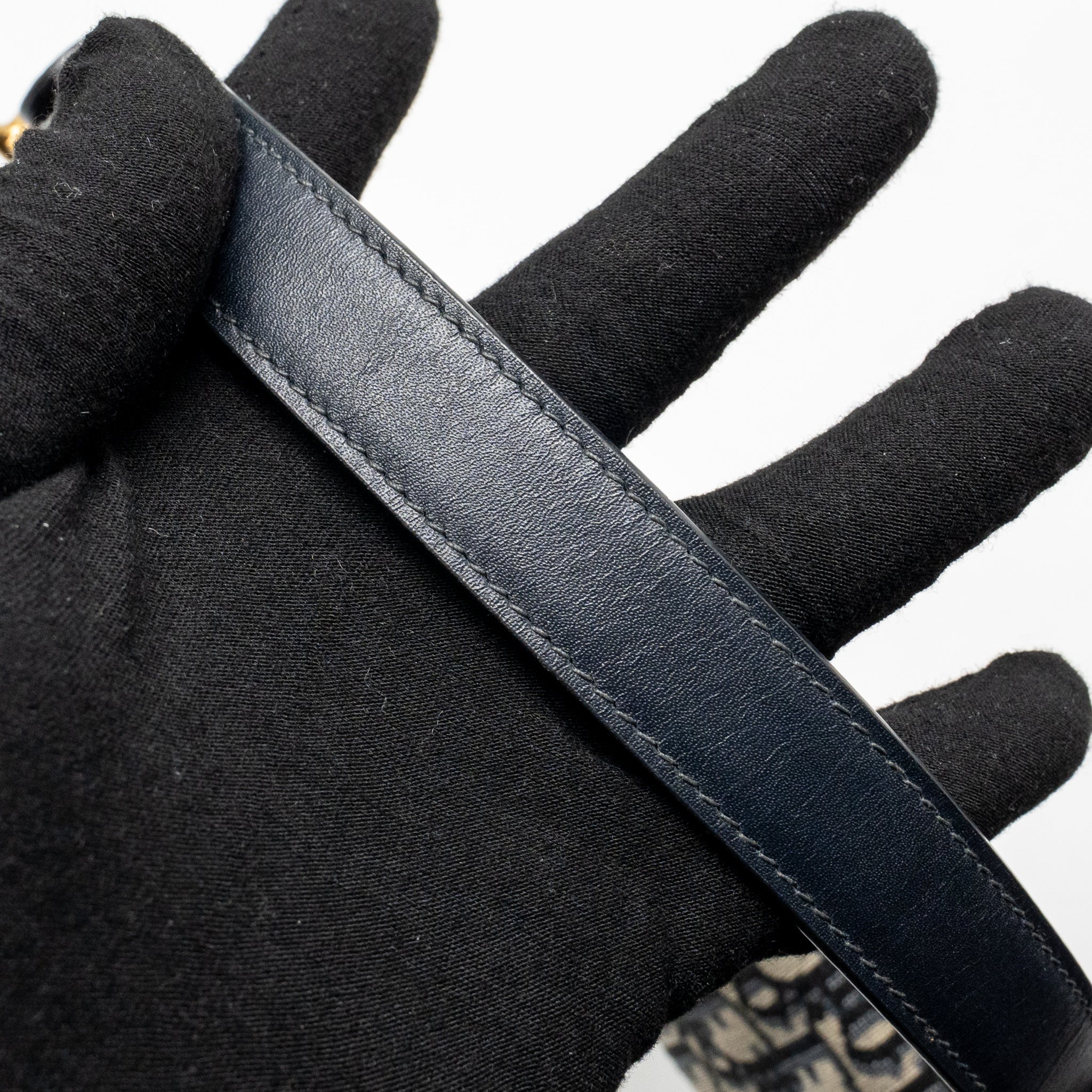 DIOR MEDIUM SADDLE BAG OBLIQUE CANVAS BLUE GHW