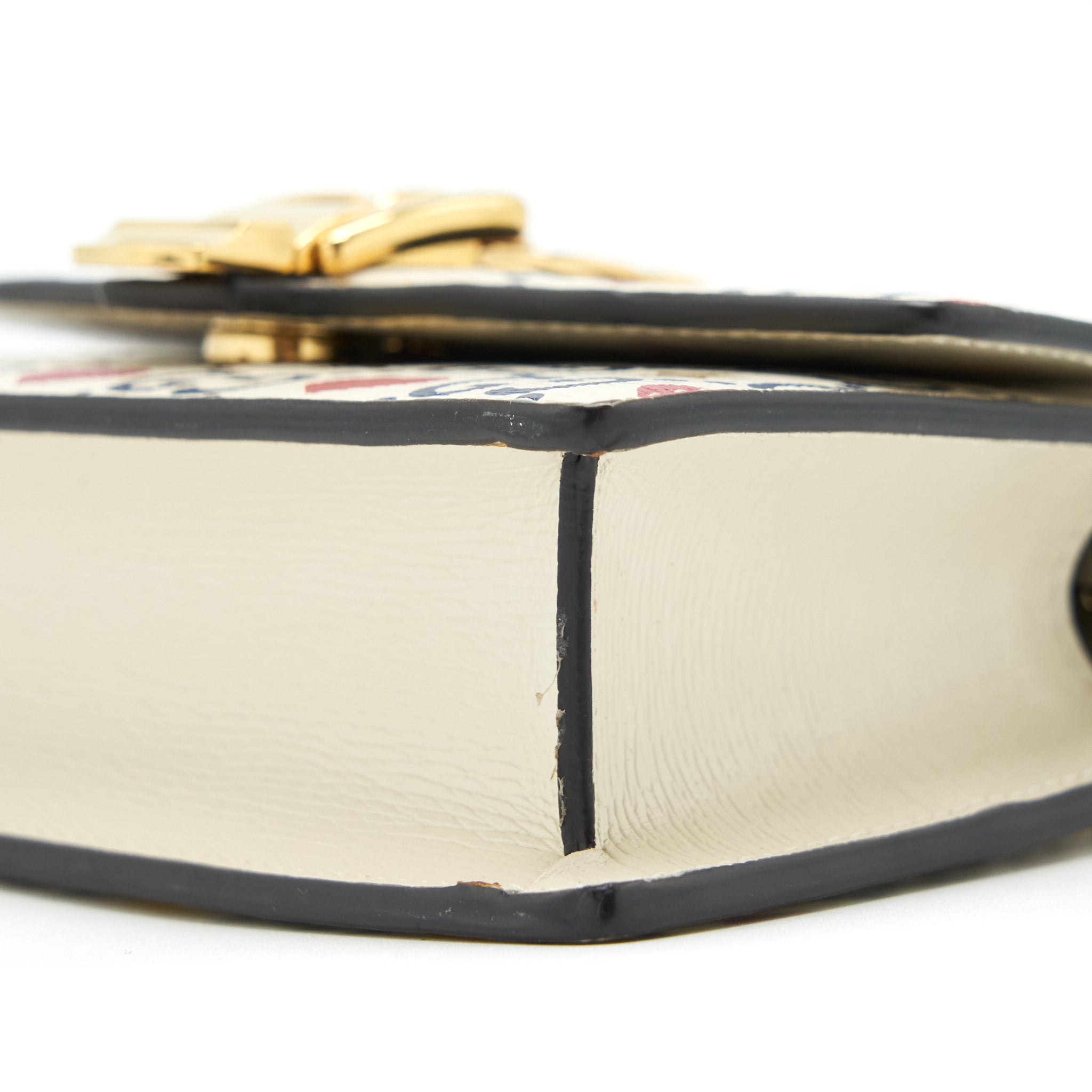 GUCCI MINI SYLVIE CROSSBODY BAG WHITE/MULTICOLOUR GHW