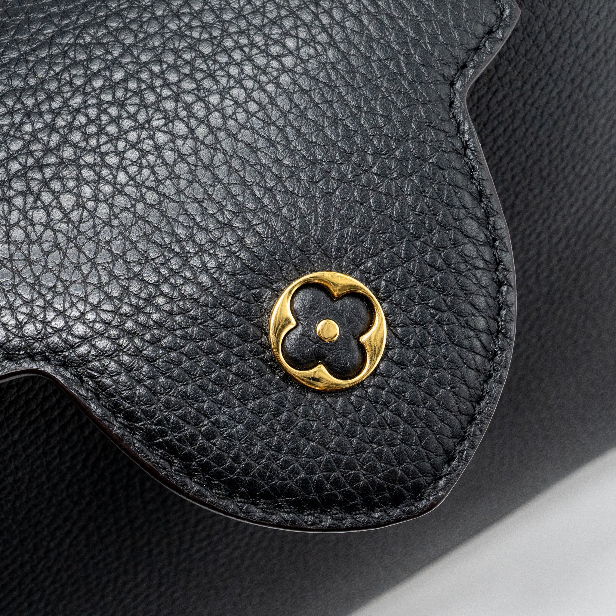 LOUIS VUITTON CAPUCINES BB TAURILLON BLACK / PINK GHW