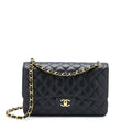 CHANEL CLASSIC JUMBO DOUBLE FLAP CAVIAR BLACK GHW (MICROCHIP)
