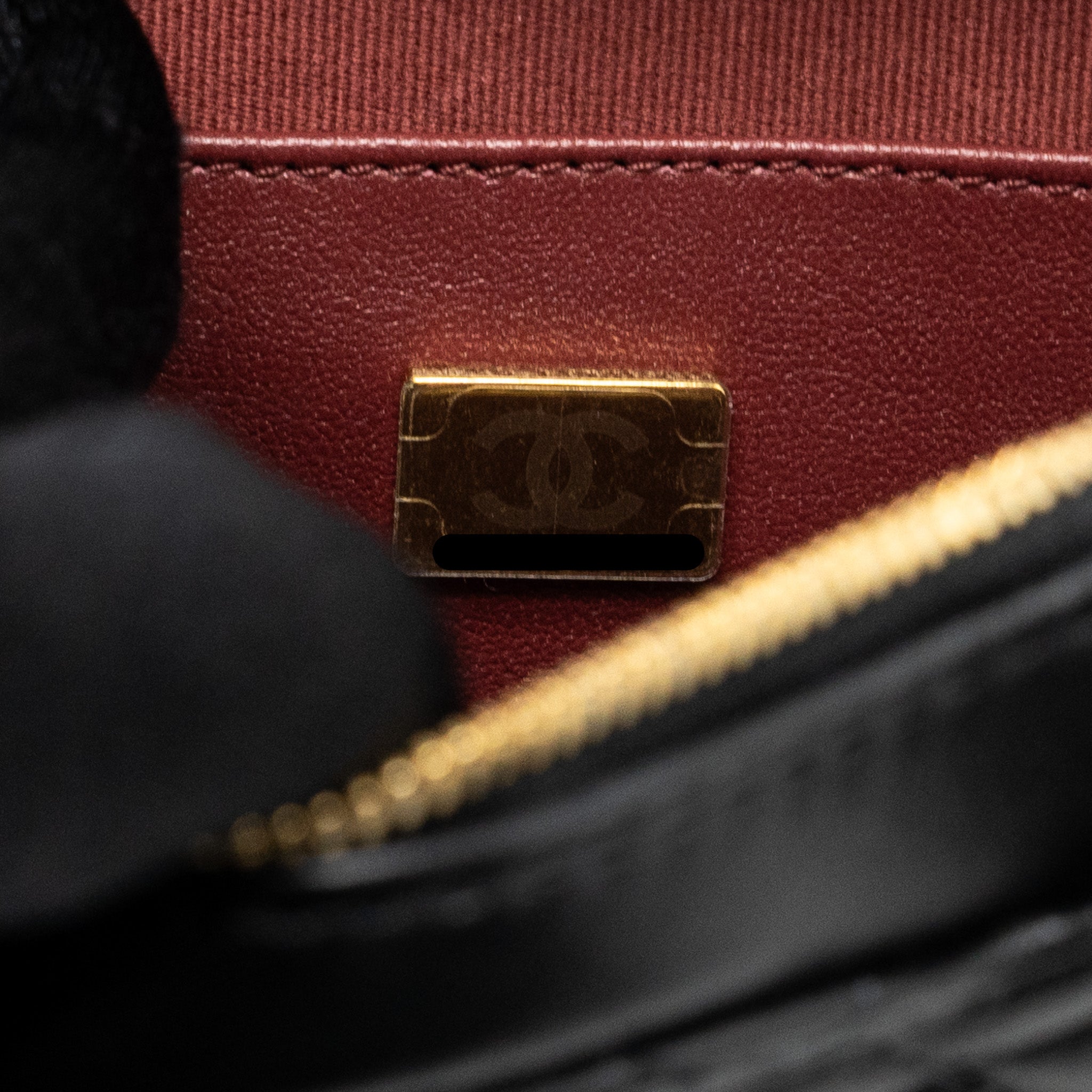 CHANEL 22S HEART BAG LAMBSKIN BLACK LGHW (MICROCHIP)