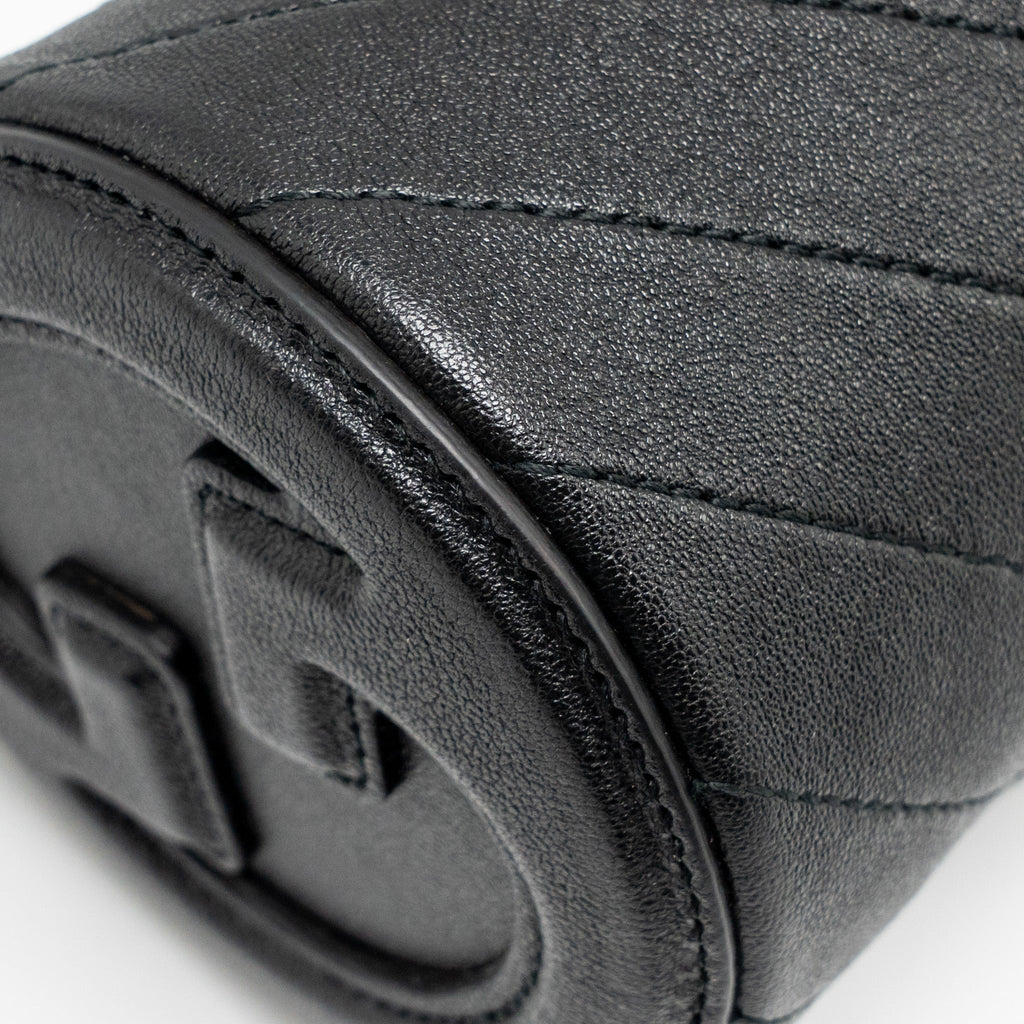 GUCCI BLONDIE MINI SHOULDER BAG LEATHER BLACK SHW