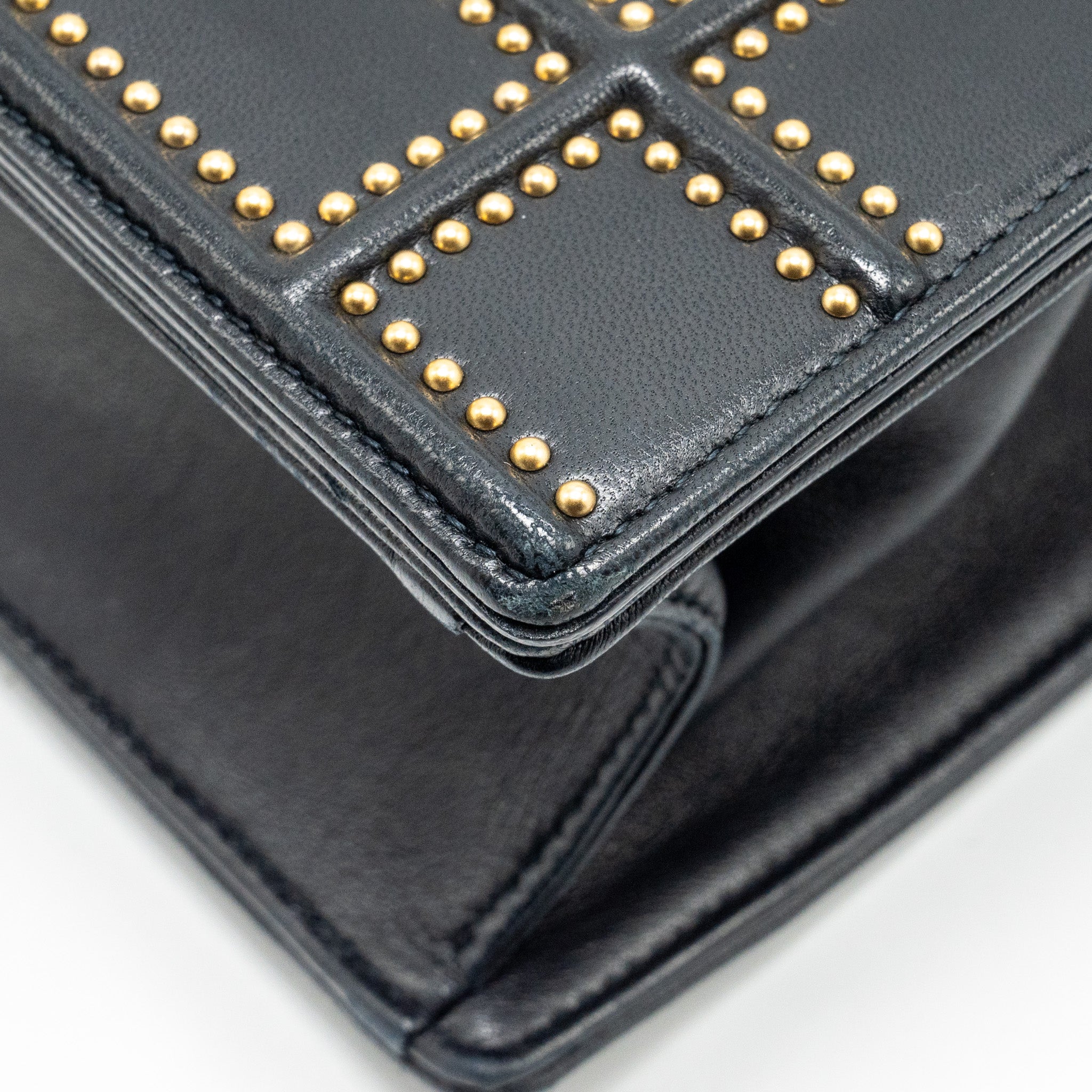 DIOR MEDIUM STUDDED DIORAMA LAMBSKIN BLACK GHW