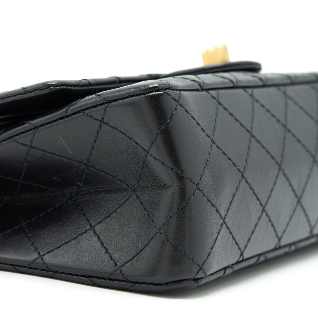 CHANEL REISSUE 2.55 225 CALFSKIN BLACK GHW