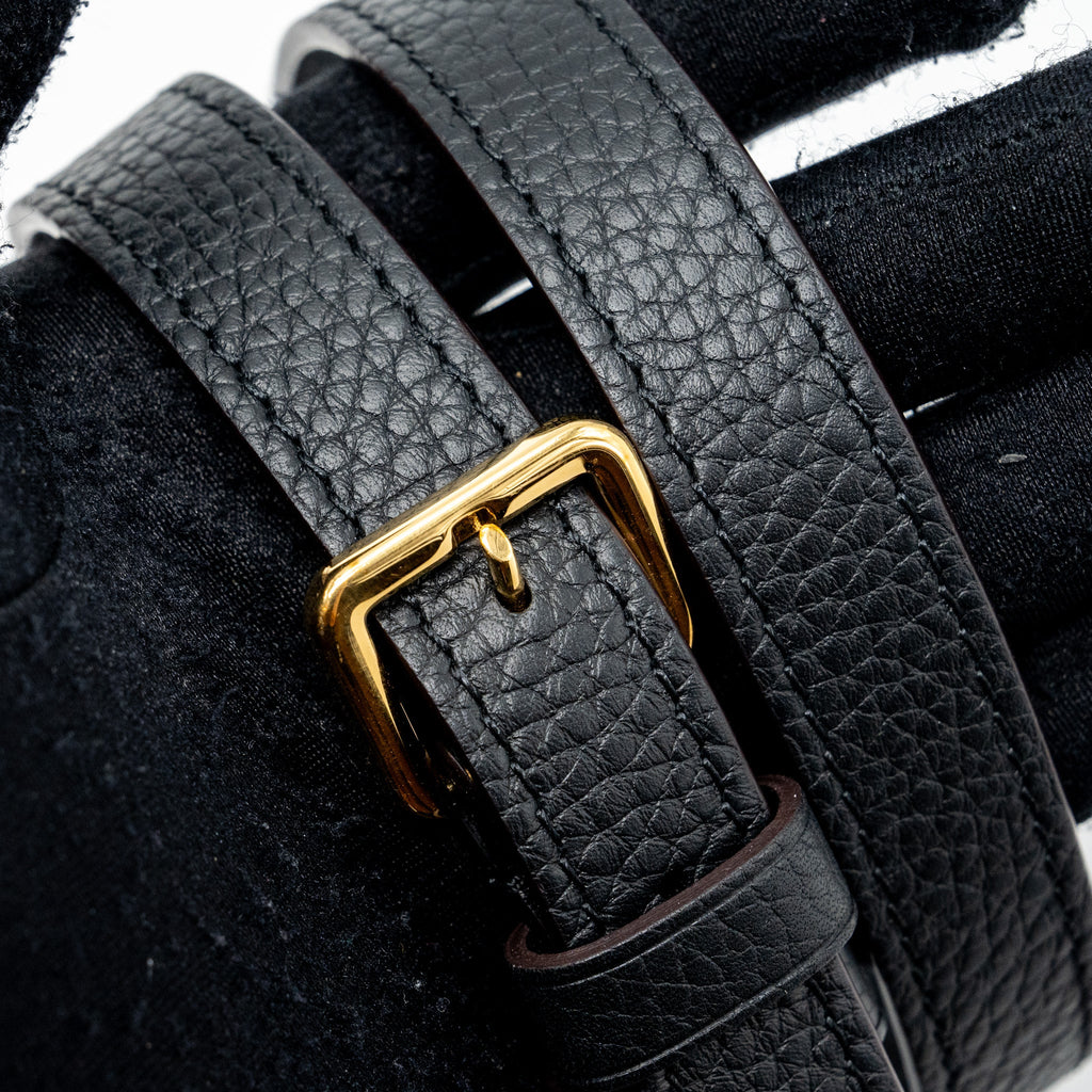 LOUIS VUITTON CAPUCINES BB TAURILLON BLACK / PINK GHW