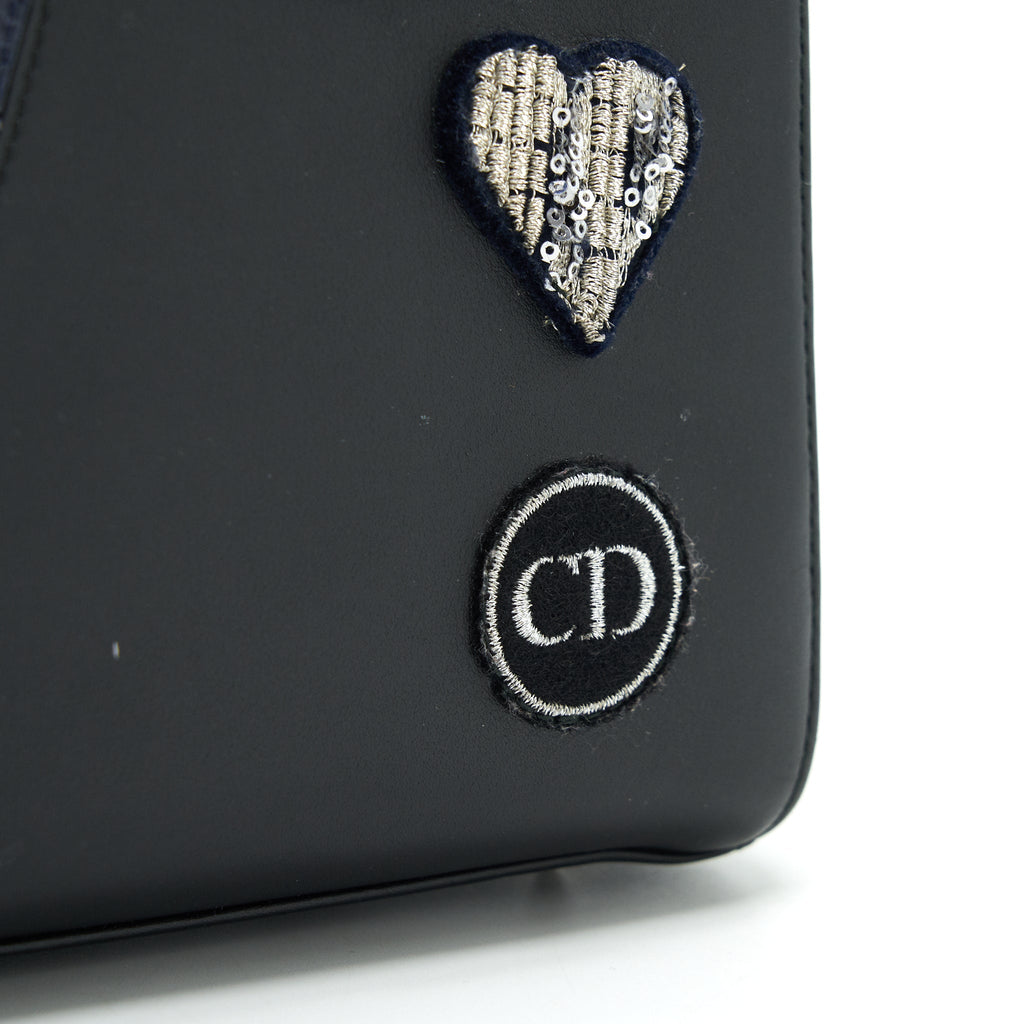 DIOR MEDIUM LADY DIOR BAG LIMITED EDITION BLACK/ BLUE