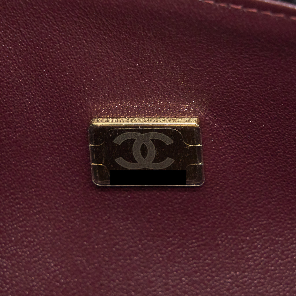 CHANEL SMALL CLASSIC DOUBLE FLAP CAVIAR BLACK GHW (MICROCHIP)