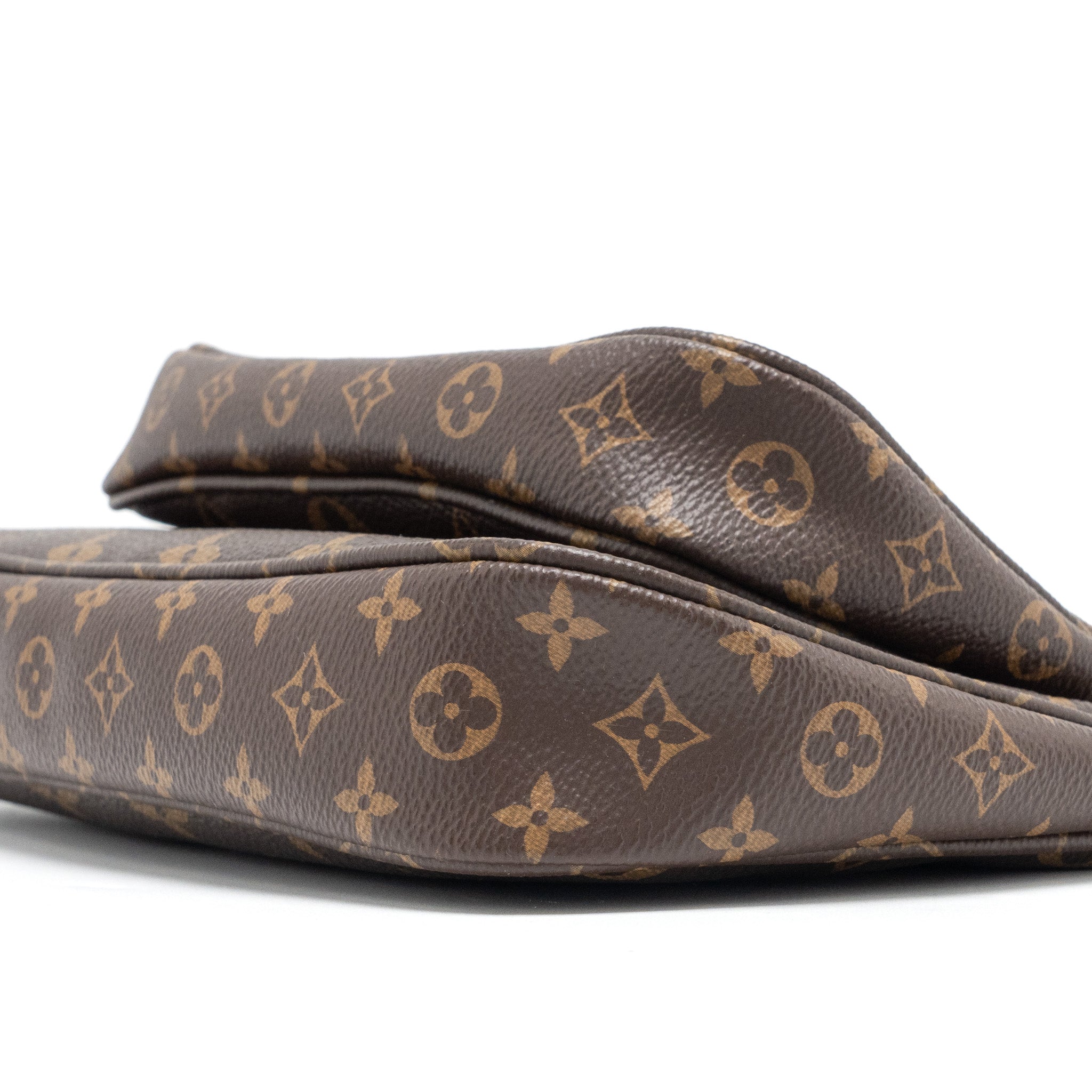 LOUIS VUITTON MULTI POCHETTE MONOGRAM CANVAS WITH KHAKI/ROSE CLAIR TWO STRAPS GHW