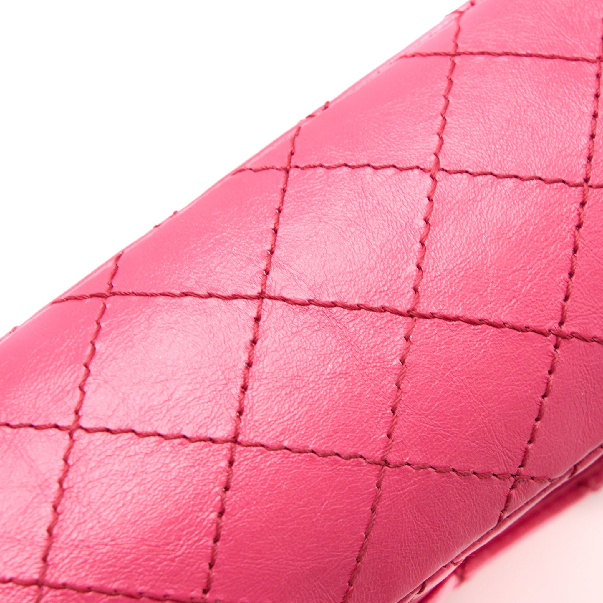 CHANEL SMALL 2.55 REISSUE AGED CALFSKIN HOT PINK BRUSHED GHW