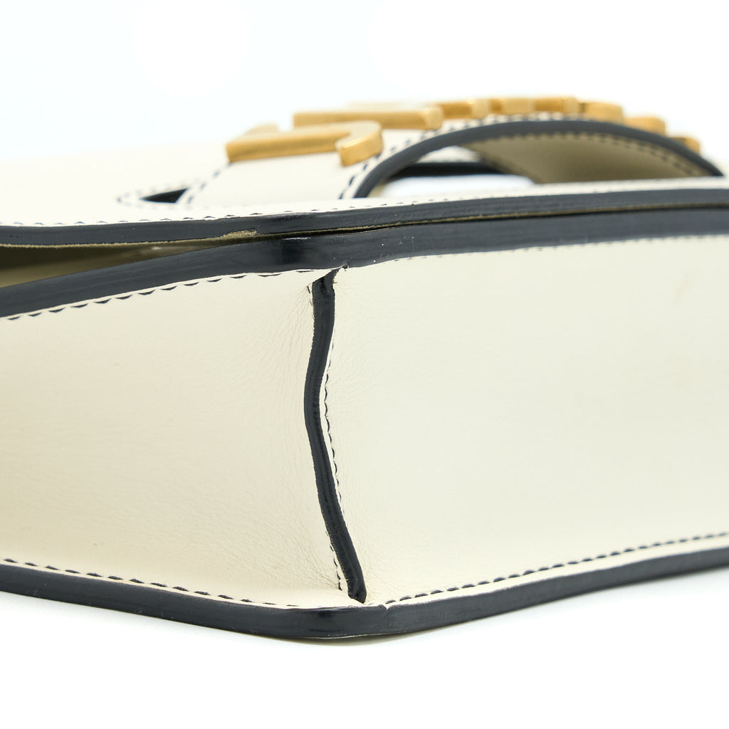 DIOR JA'DIOR FLAP BAG/ CLUTCH WITH CHAIN WHITE GHW