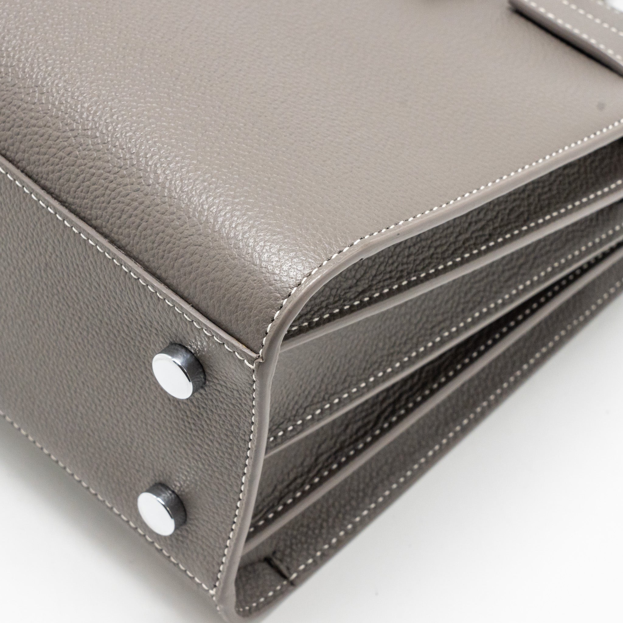 SAINT LAURENT/YSL BABY SAC DE JOUR BAG GRAINED CALFSKIN GREY SHW
