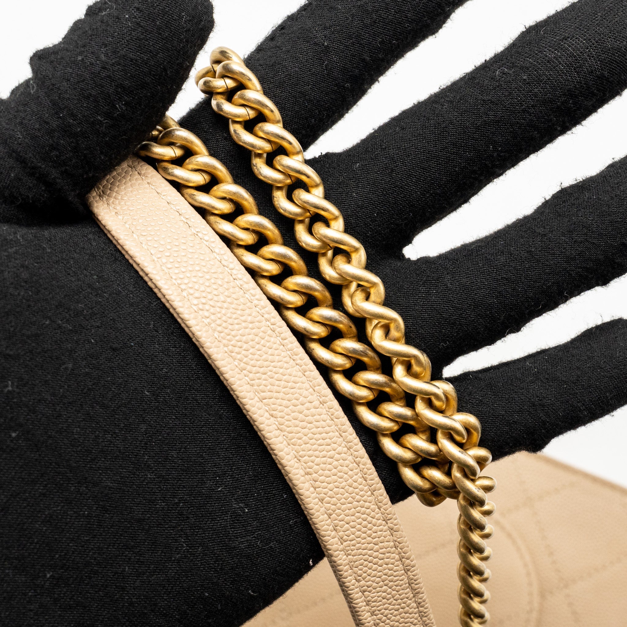 CHANEL LADY COCO FLAP BAG GRAINED CALFSKIN/SUEDE BEIGE GHW