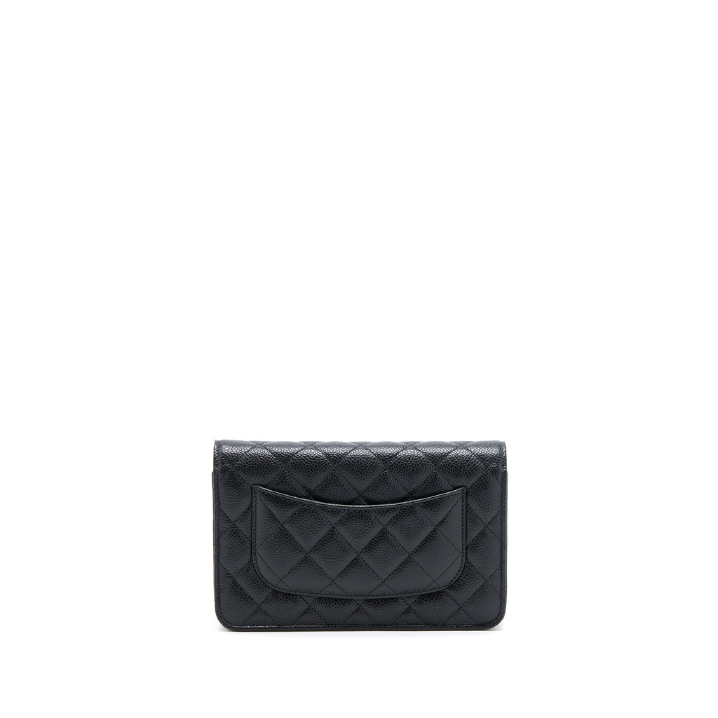 CHANEL CLASSIC WALLET ON CHAIN CAVIAR BLACK SHW(MICROCHIP)